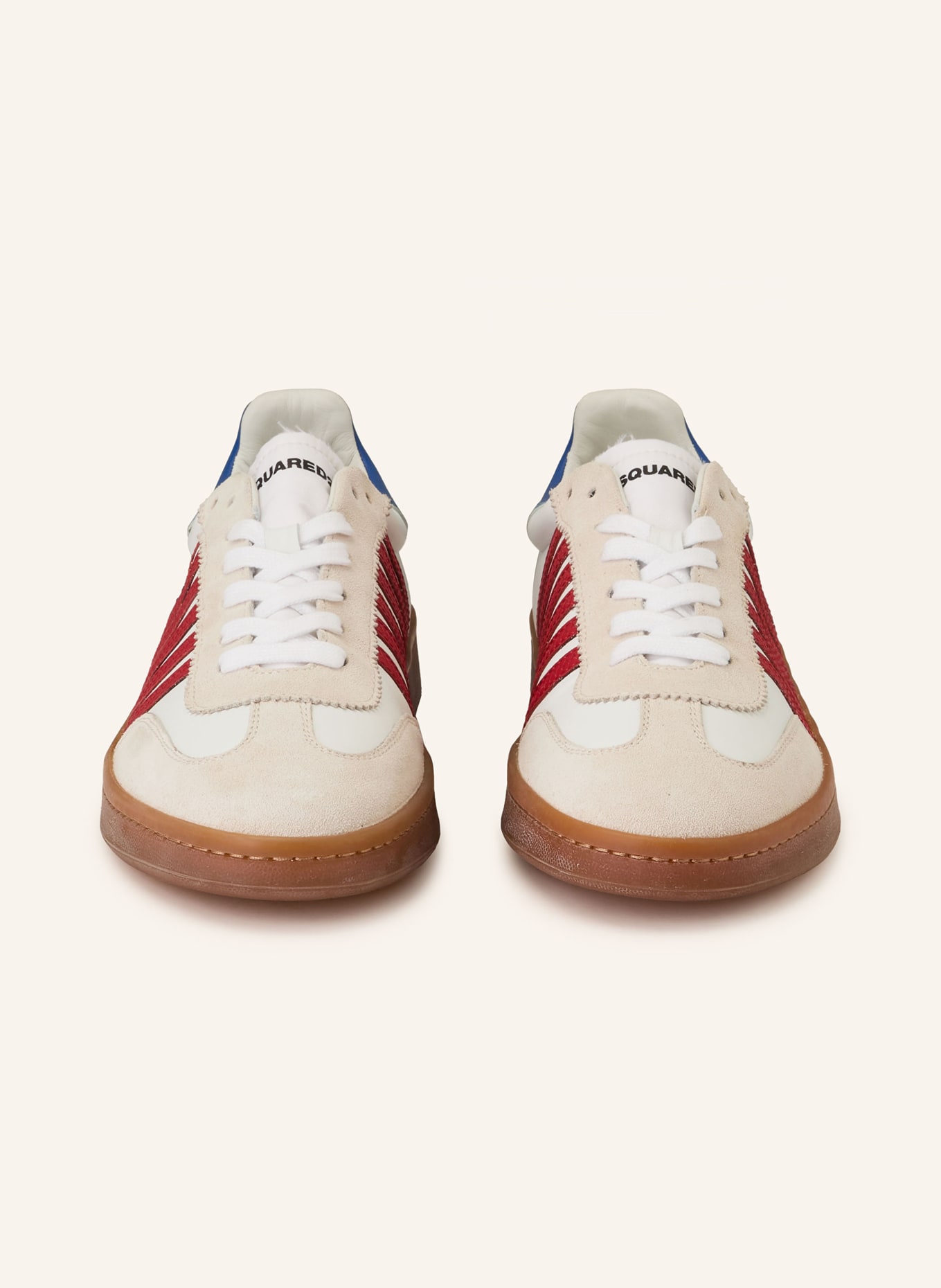DSQUARED2 Sneaker: WEISS / ROT / BLAU