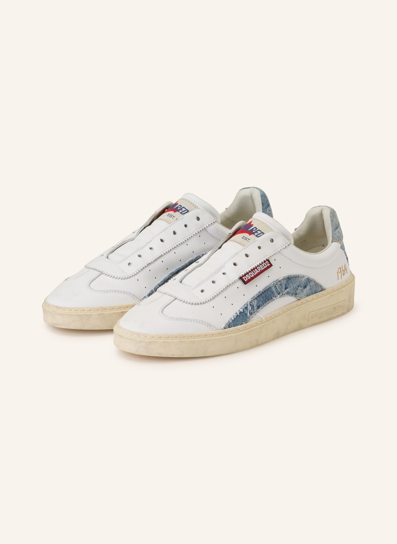 DSQUARED2 Sneaker: WEISS / HELLBLAU