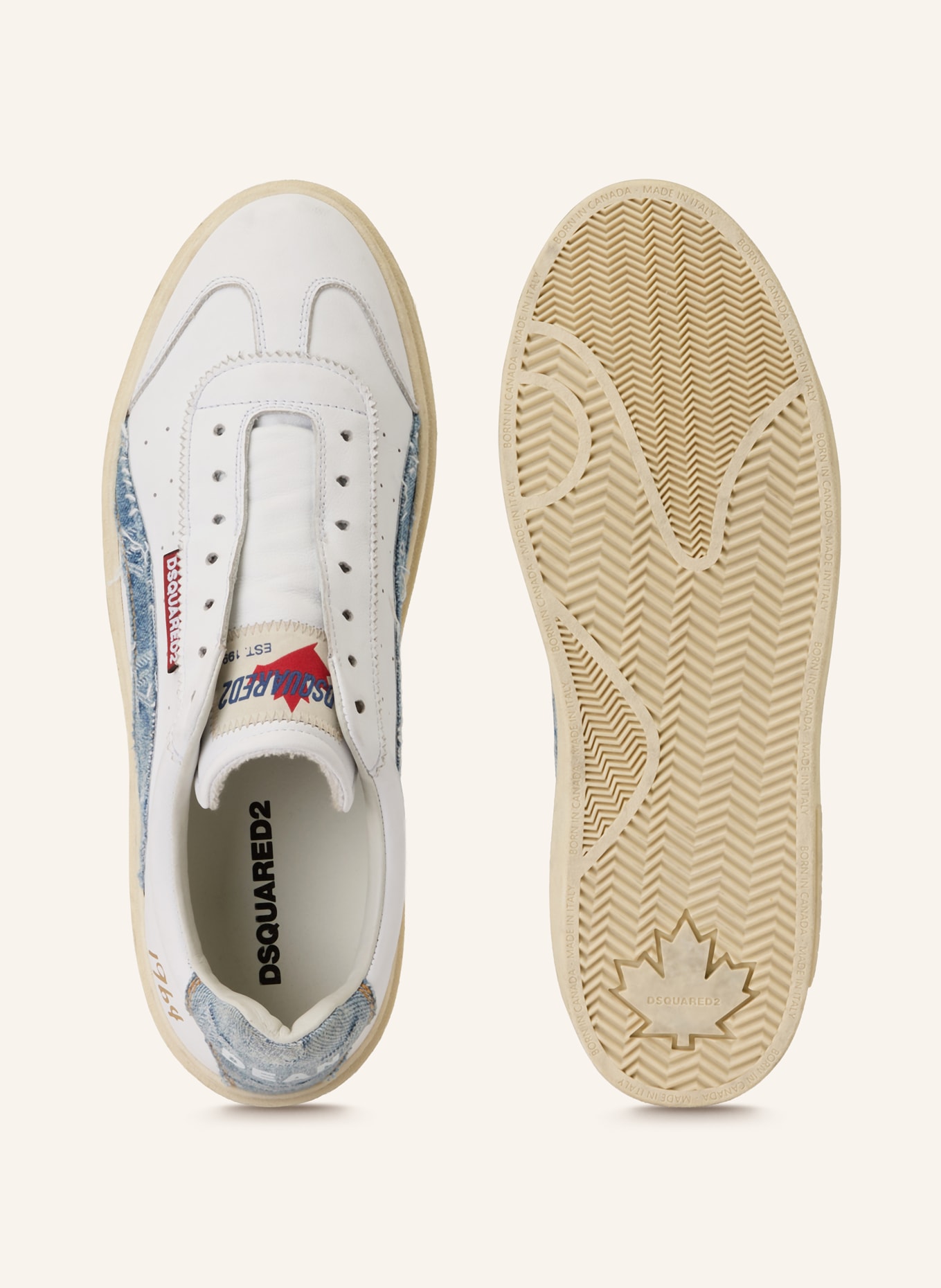 DSQUARED2 Sneaker: WEISS / HELLBLAU