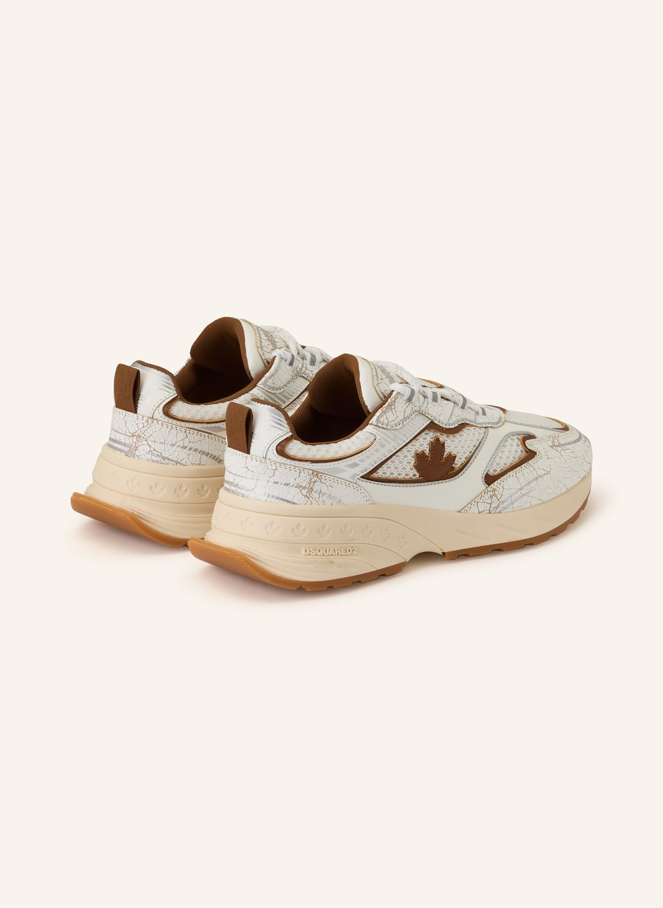 DSQUARED2 Sneaker: WEISS / BRAUN