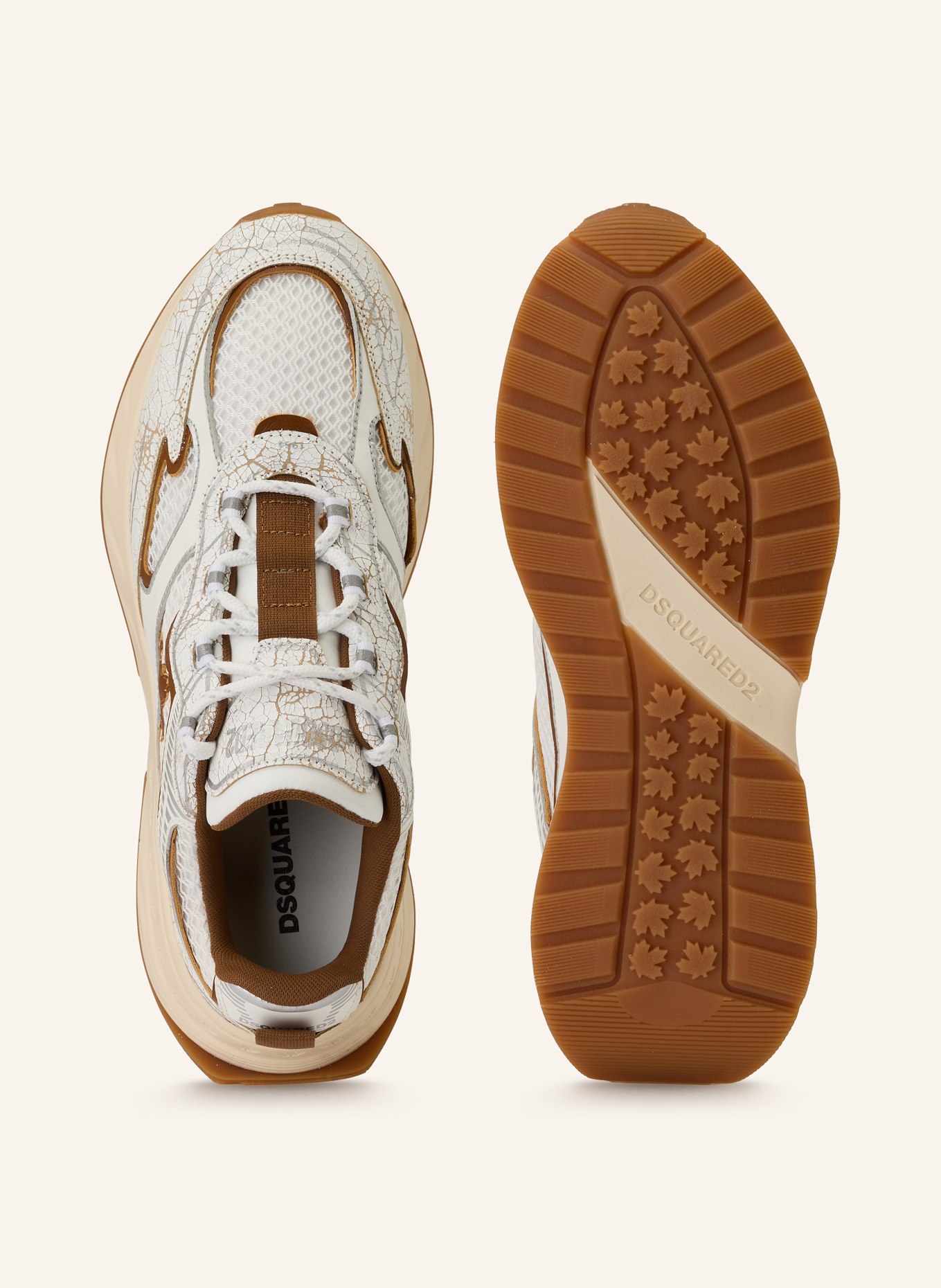 DSQUARED2 Sneaker: WEISS / BRAUN