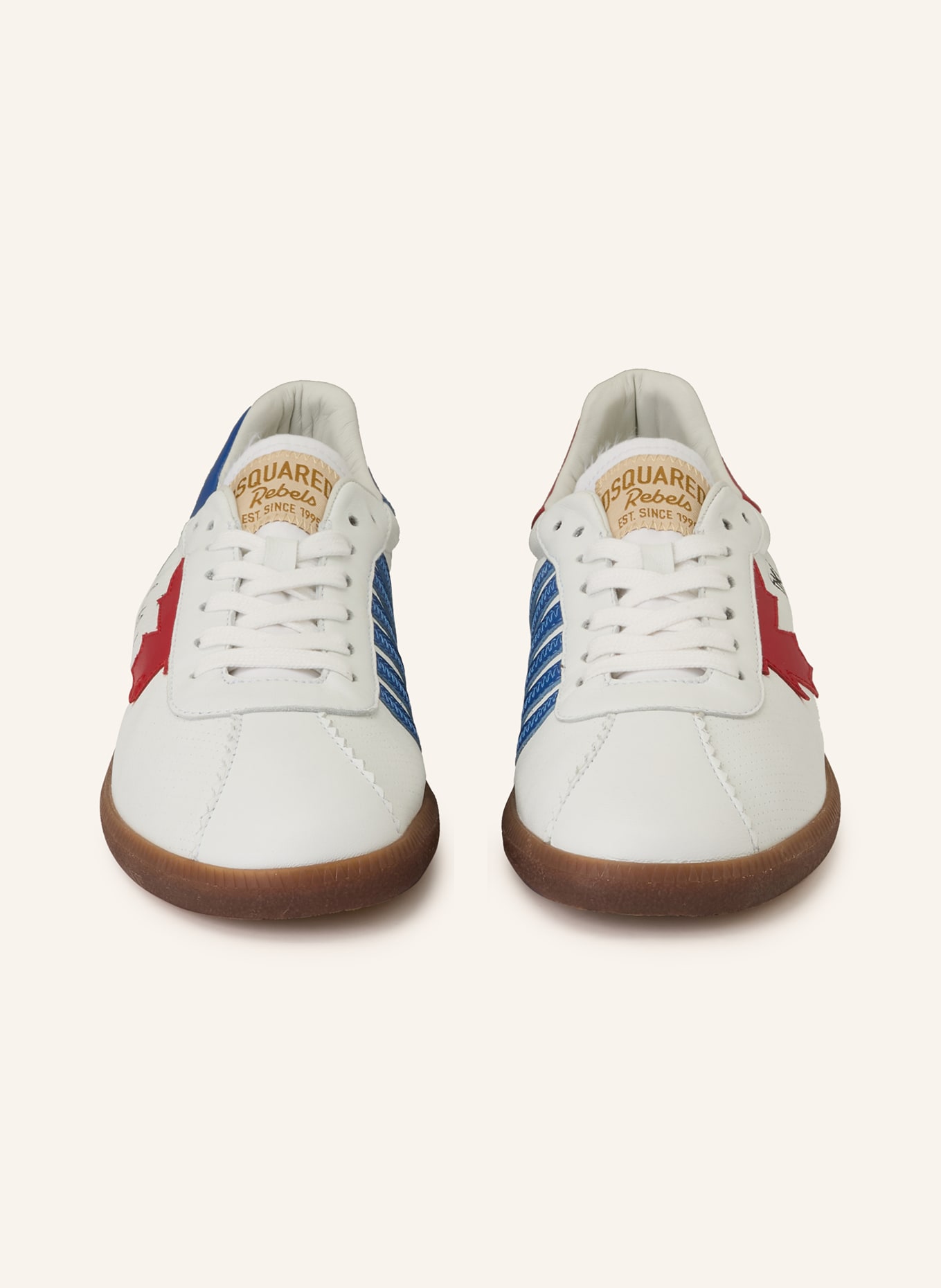 DSQUARED2 Sneaker: WEISS / ROT / BLAU