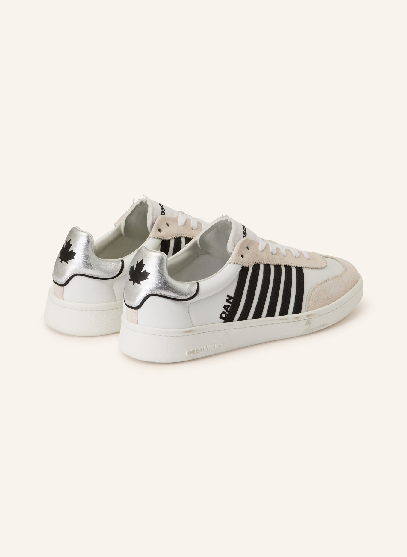 DSQUARED2 sneaker: WHITE / SILVER / BLACK