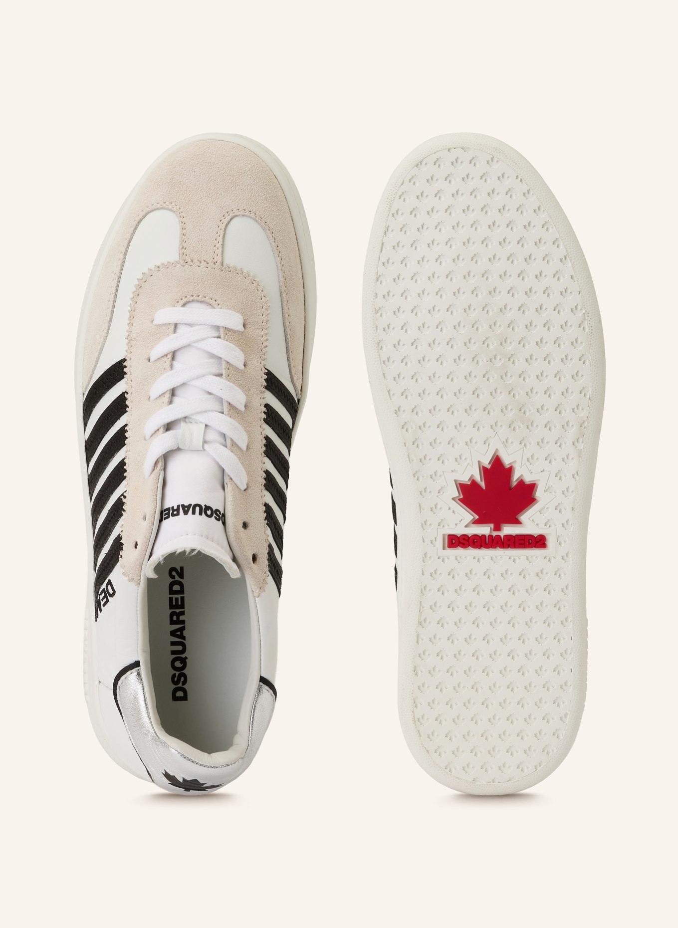 DSQUARED2 sneaker: WHITE / SILVER / BLACK