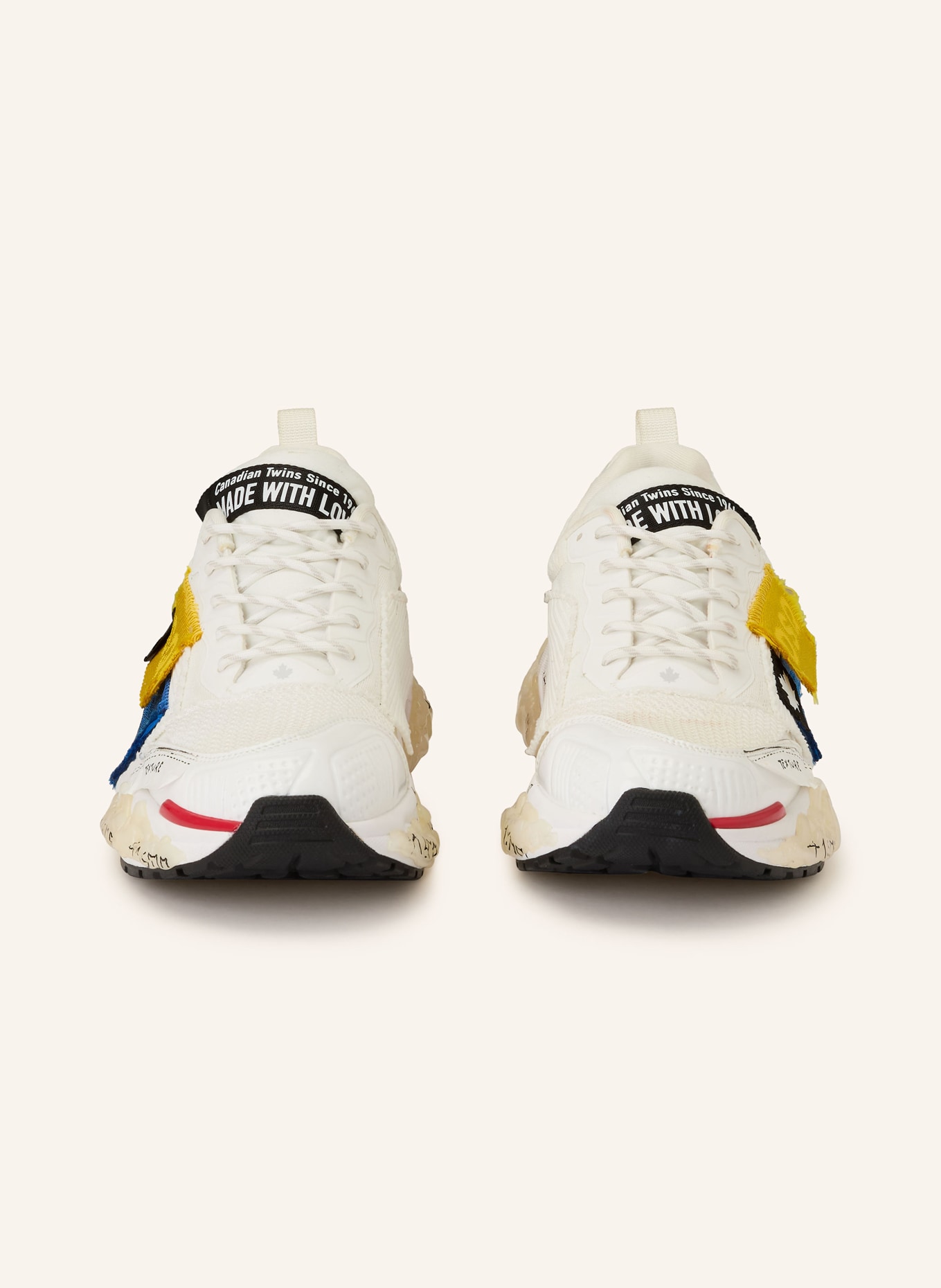 DSQUARED2 trampki: BIAŁY / CZERWONY / CZARNY