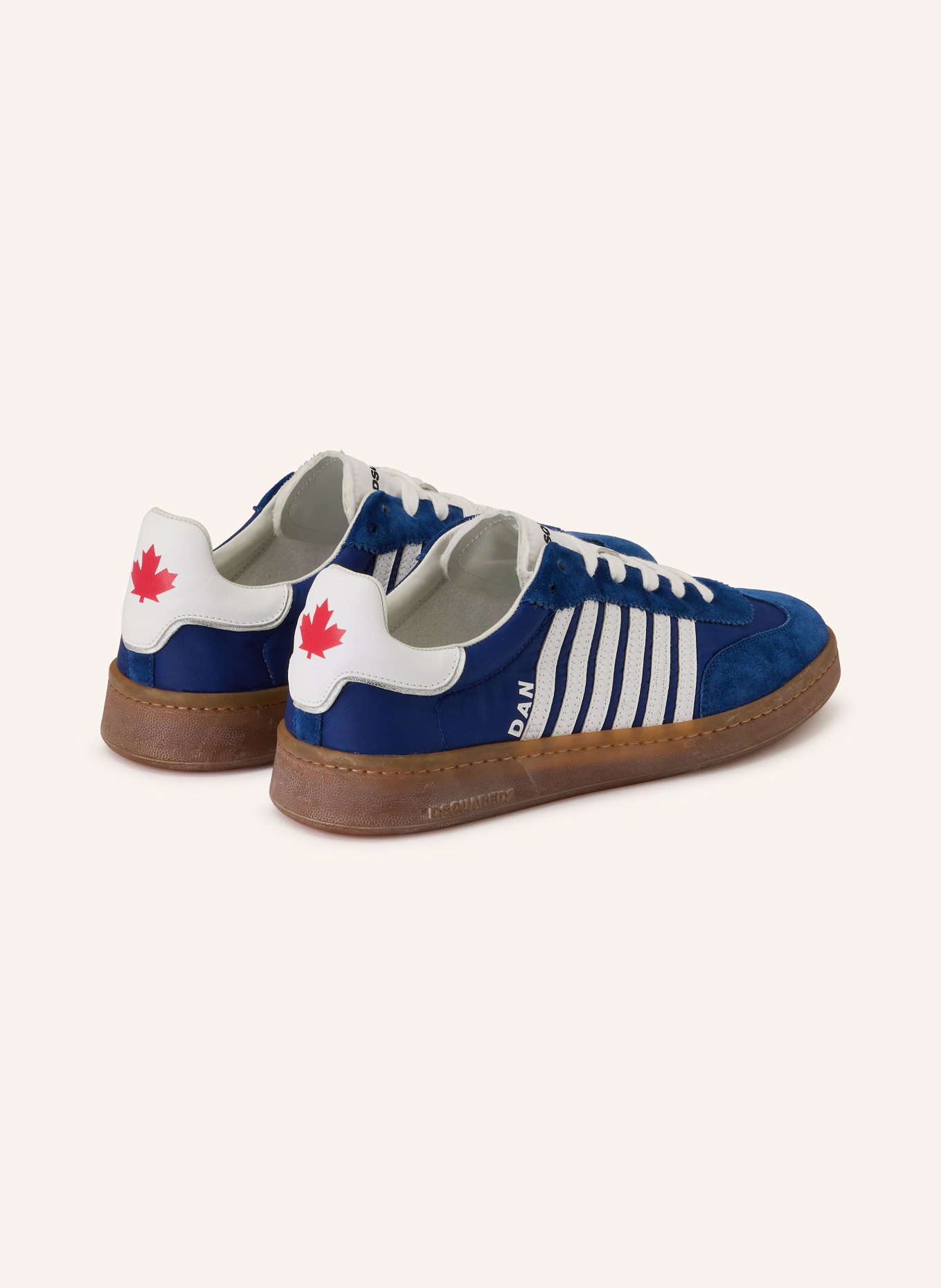 DSQUARED2 baskets: BLEU FONCÉ / BLANC