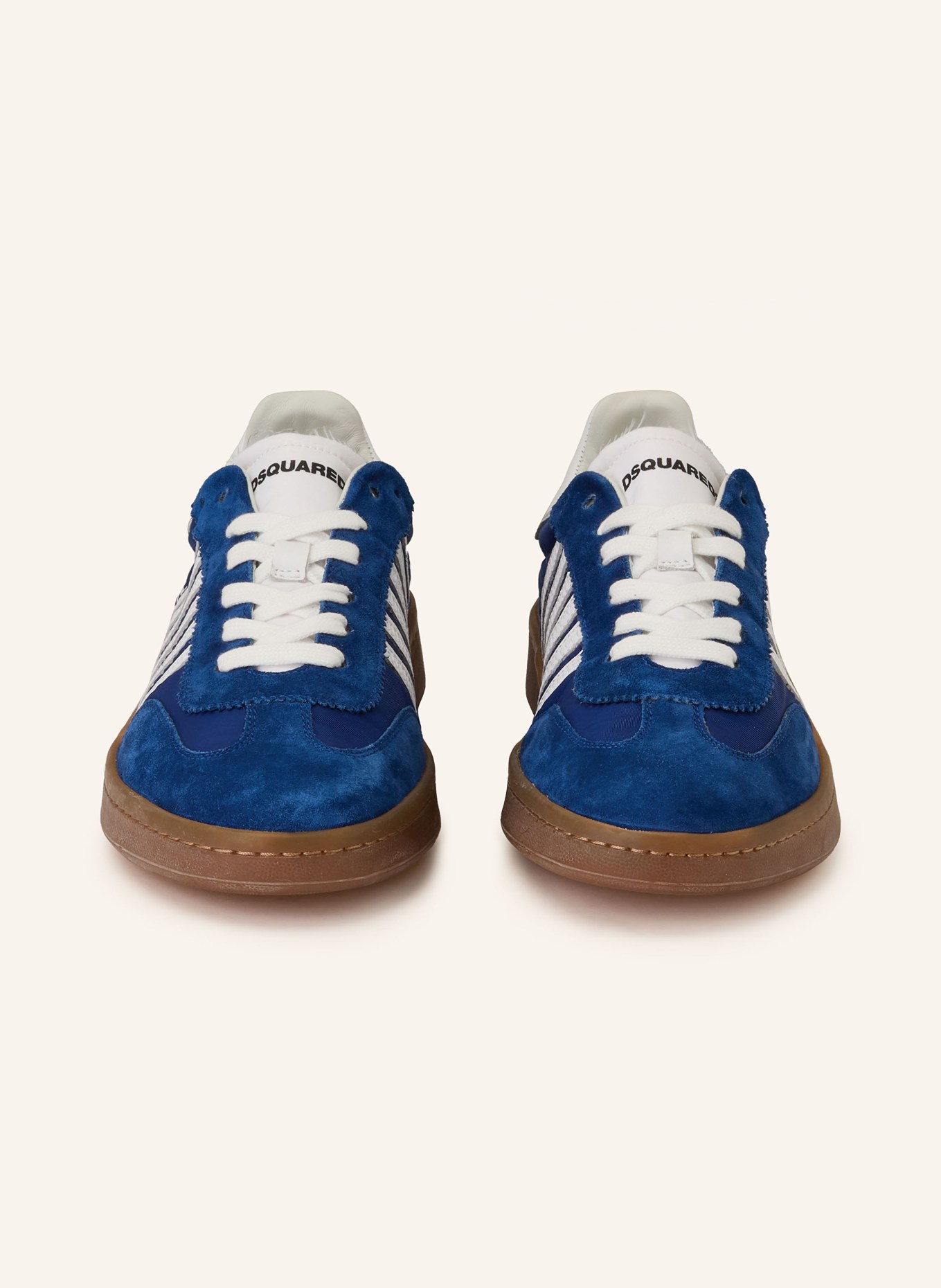 DSQUARED2 baskets: BLEU FONCÉ / BLANC