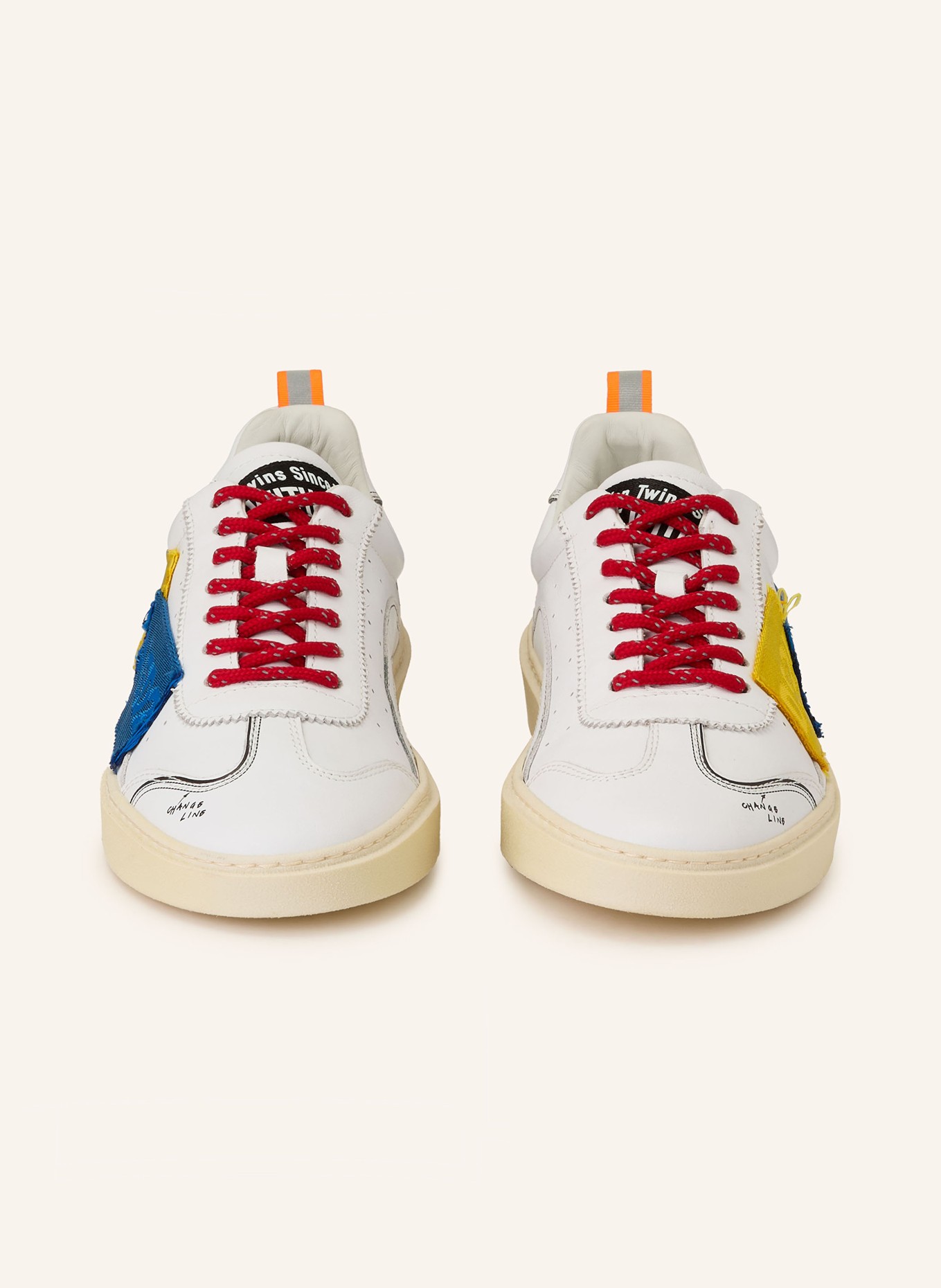 DSQUARED2 sneaker: WHITE / DARK YELLOW / BLUE