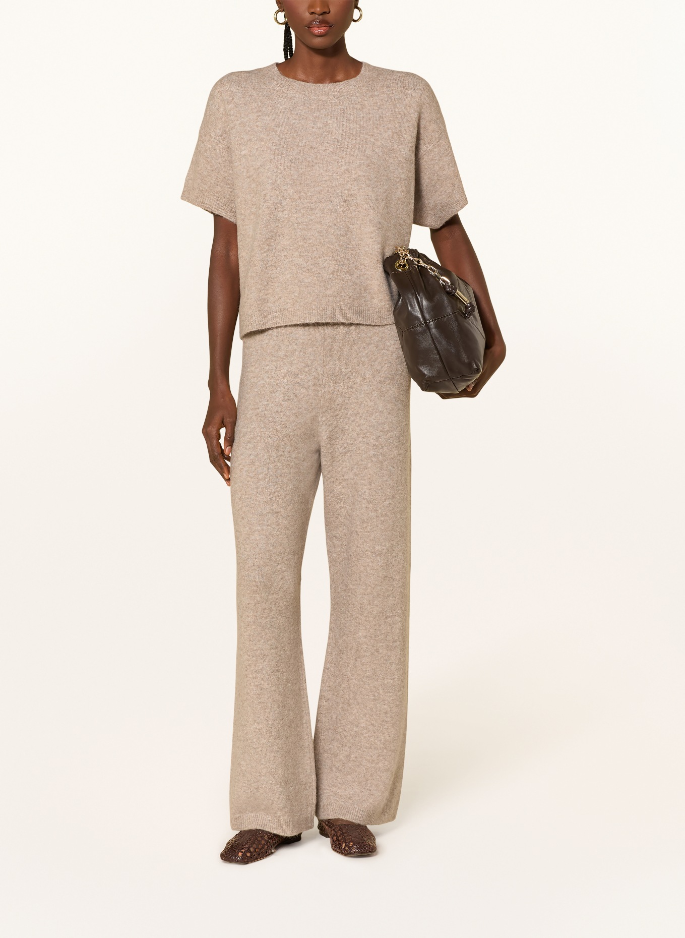 MRS & HUGS knit pants: TAUPE