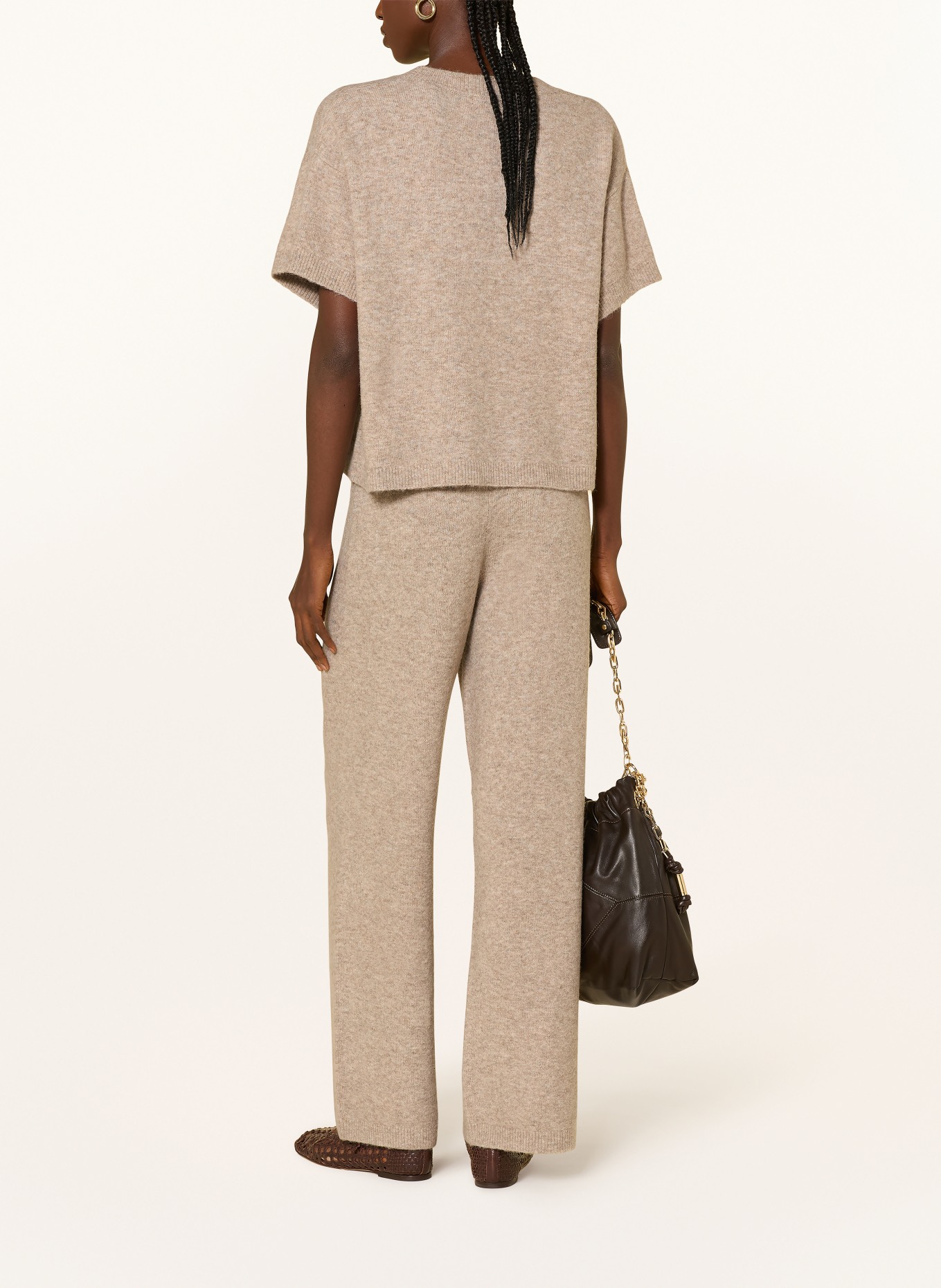 MRS & HUGS knit pants: TAUPE