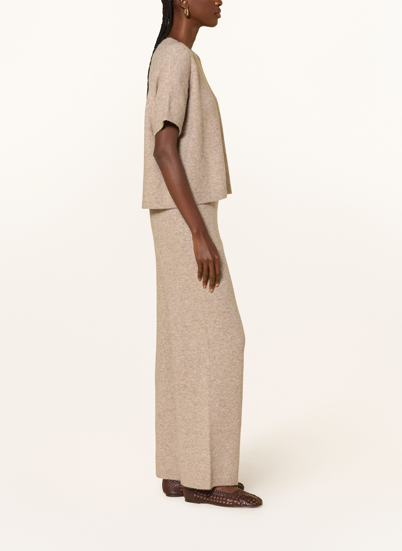 MRS & HUGS knit pants: TAUPE