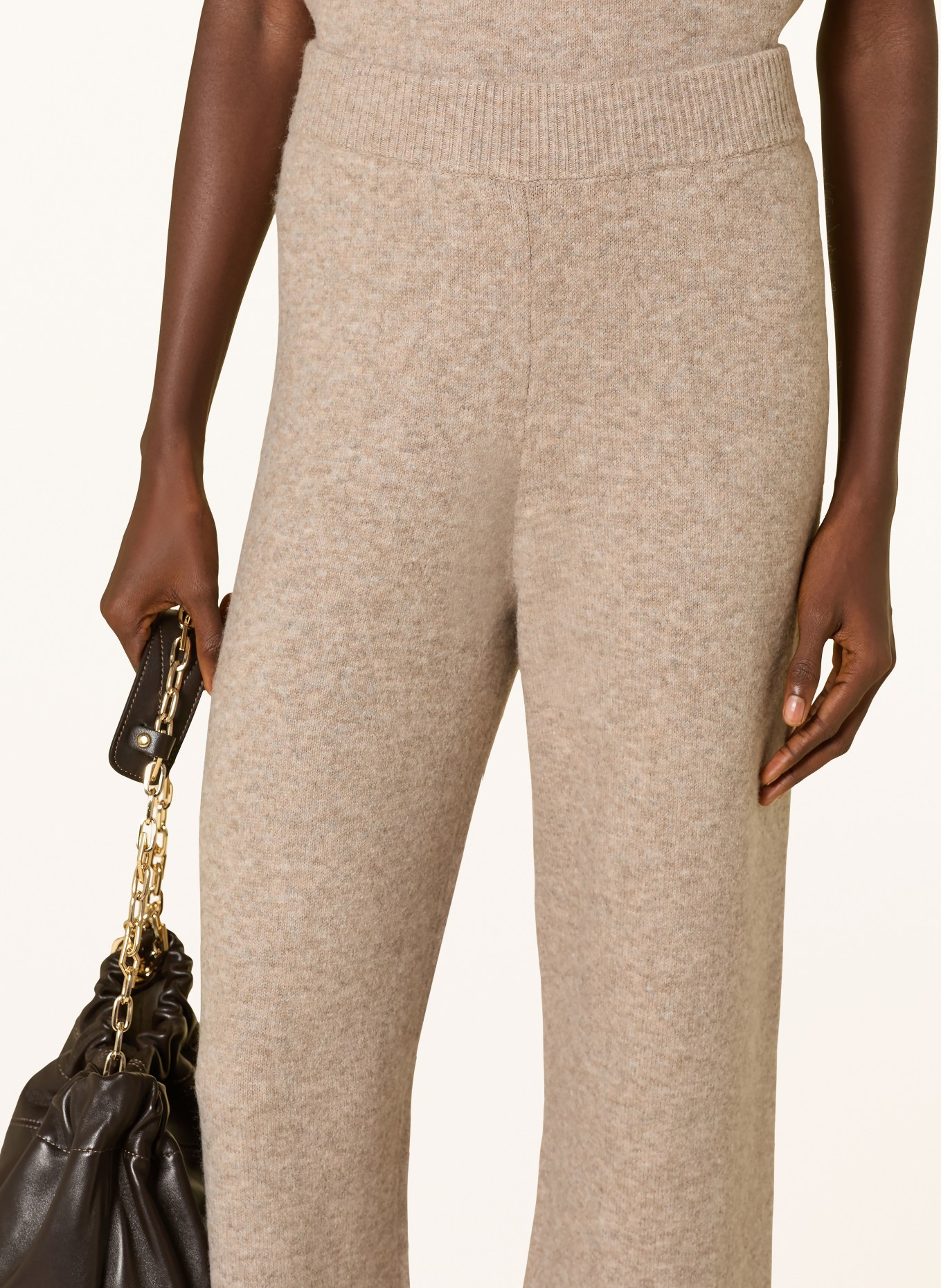 MRS & HUGS knit pants: TAUPE