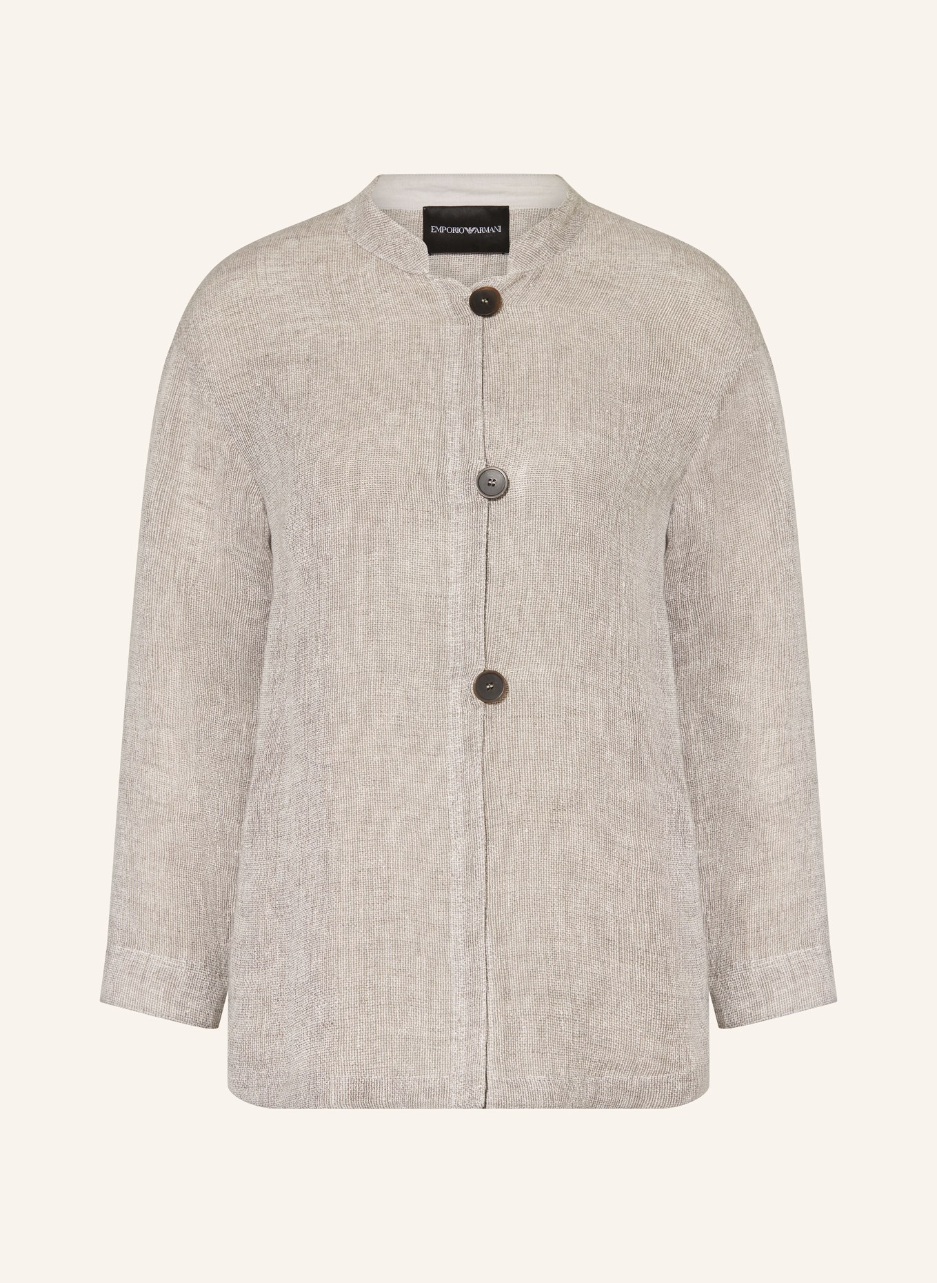 EMPORIO ARMANI linnen jasje: BEIGE