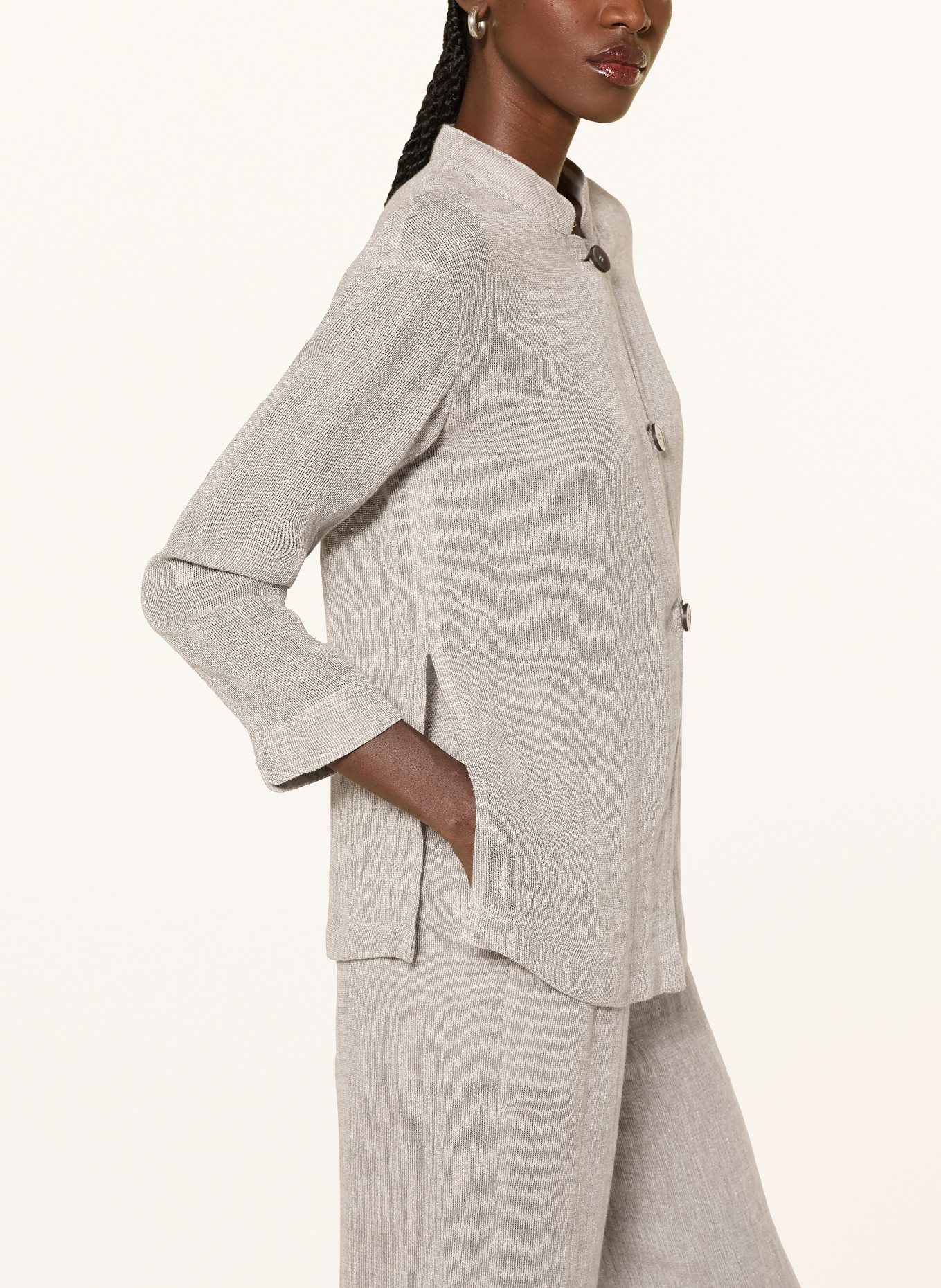 EMPORIO ARMANI linnen jasje: BEIGE