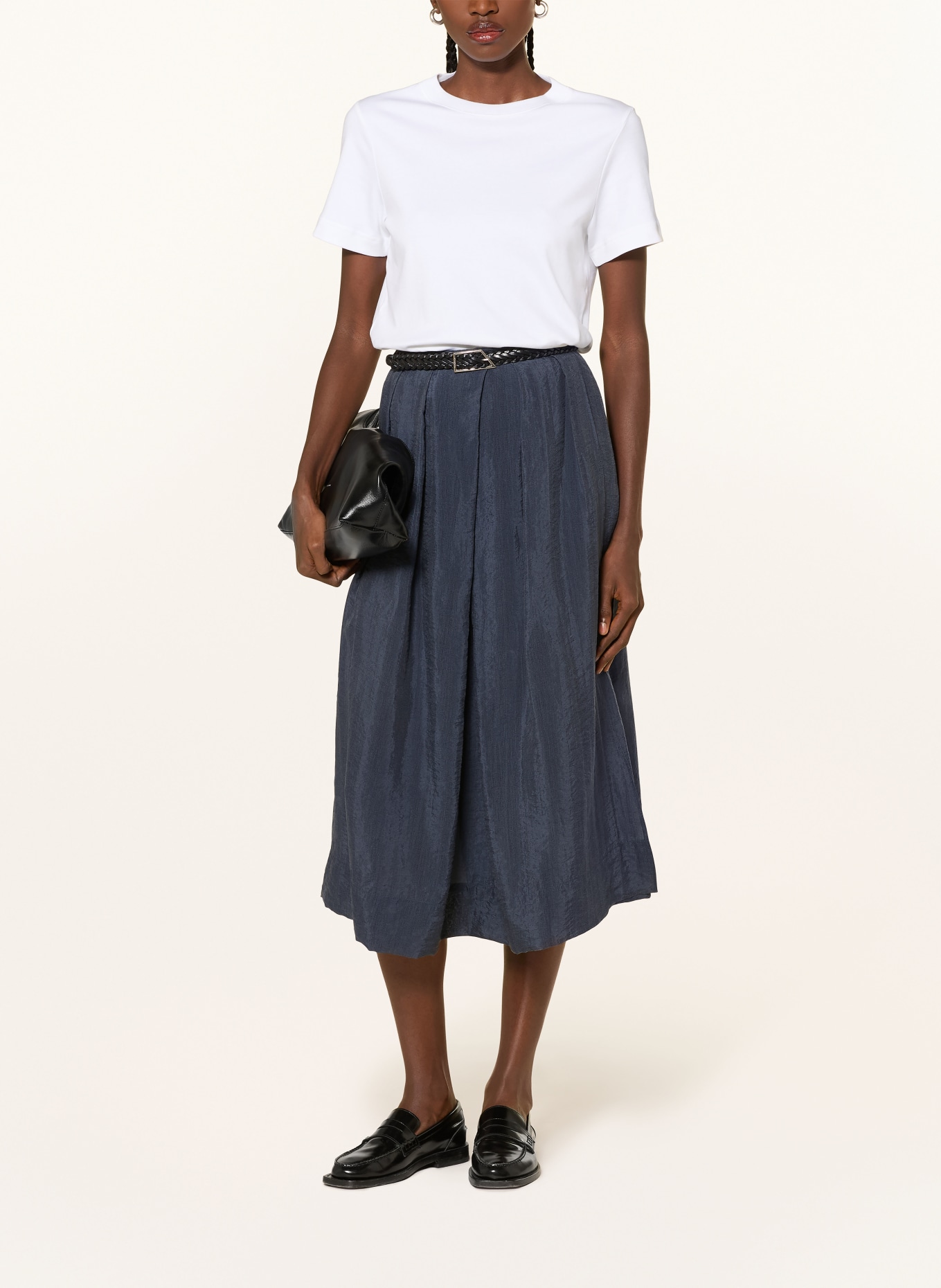 EMPORIO ARMANI spódnica plisowana: GRANATOWY