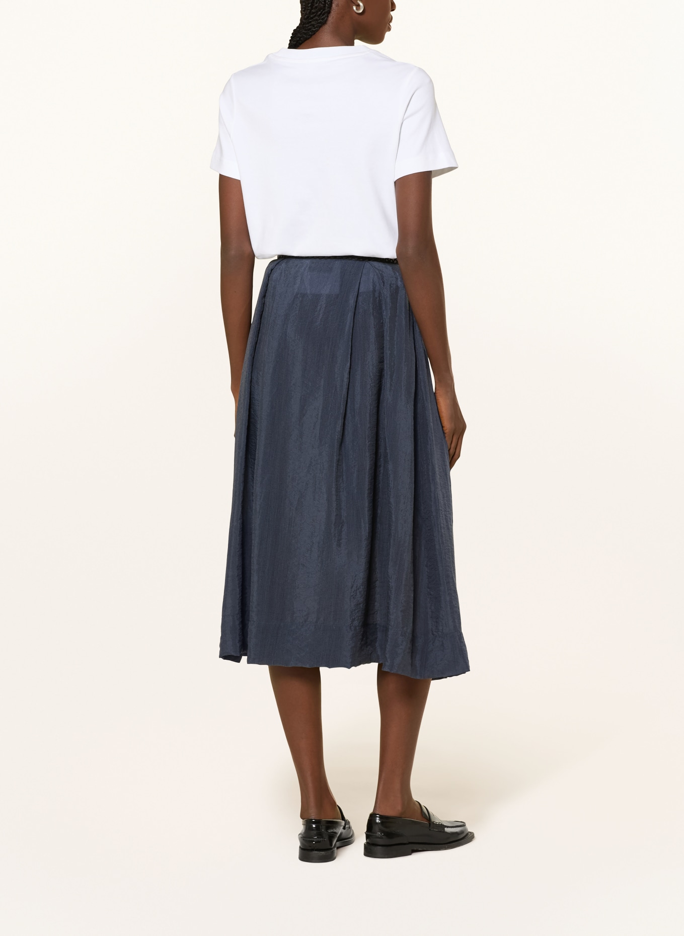 EMPORIO ARMANI spódnica plisowana: GRANATOWY