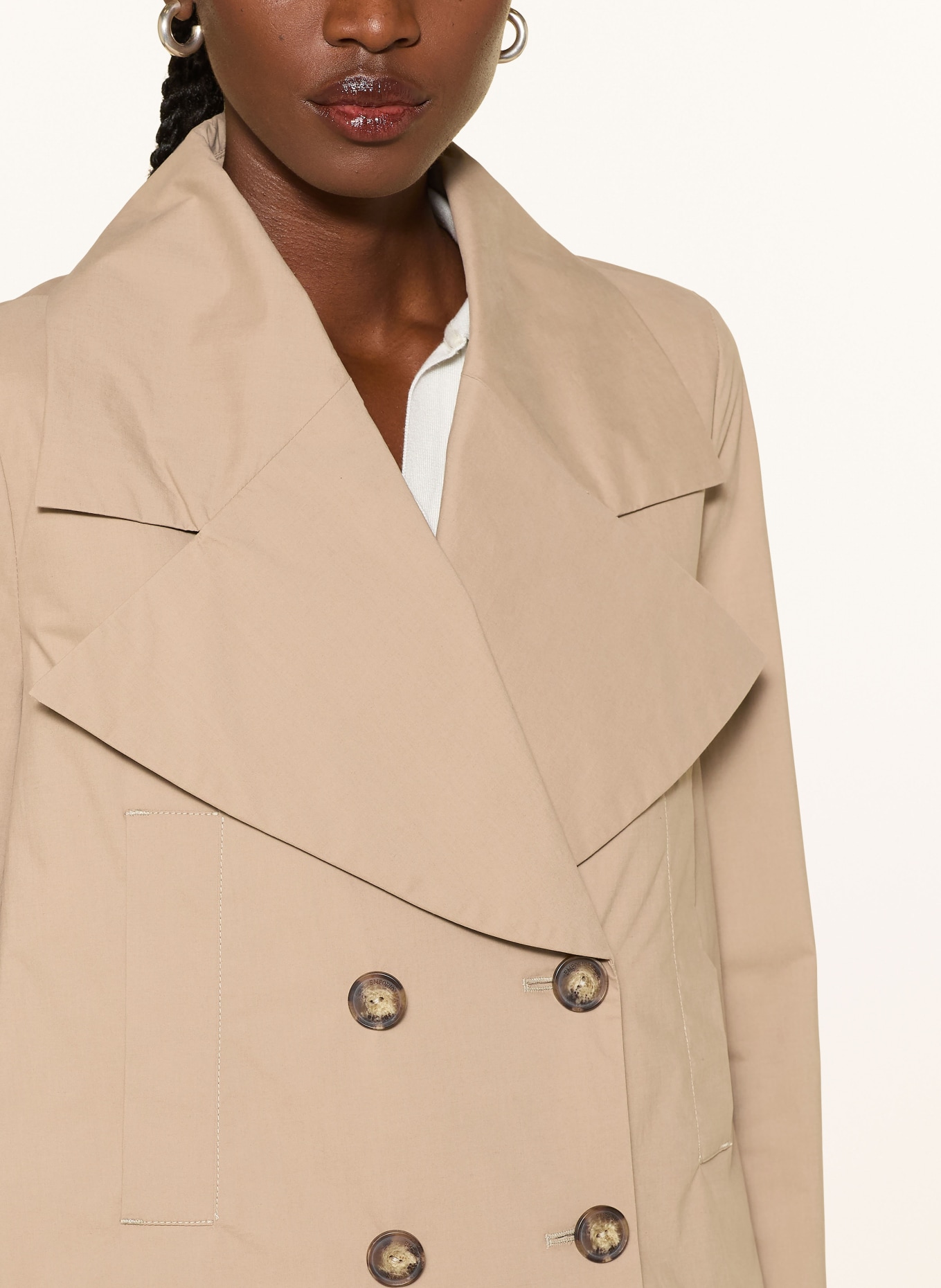 EMPORIO ARMANI trench coat: CAMEL