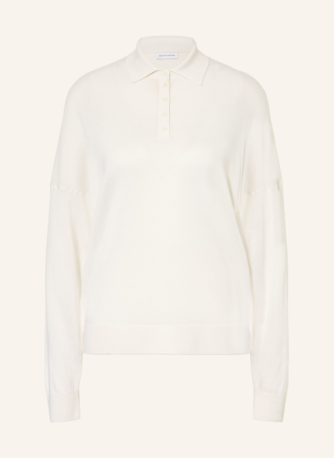 IRIS von ARNIM Strick-Poloshirt LILIA aus Cashmere mit Seide: CREME