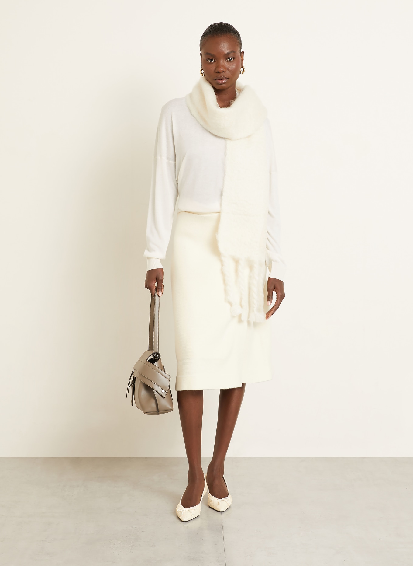 IRIS von ARNIM Strick-Poloshirt LILIA aus Cashmere mit Seide: CREME