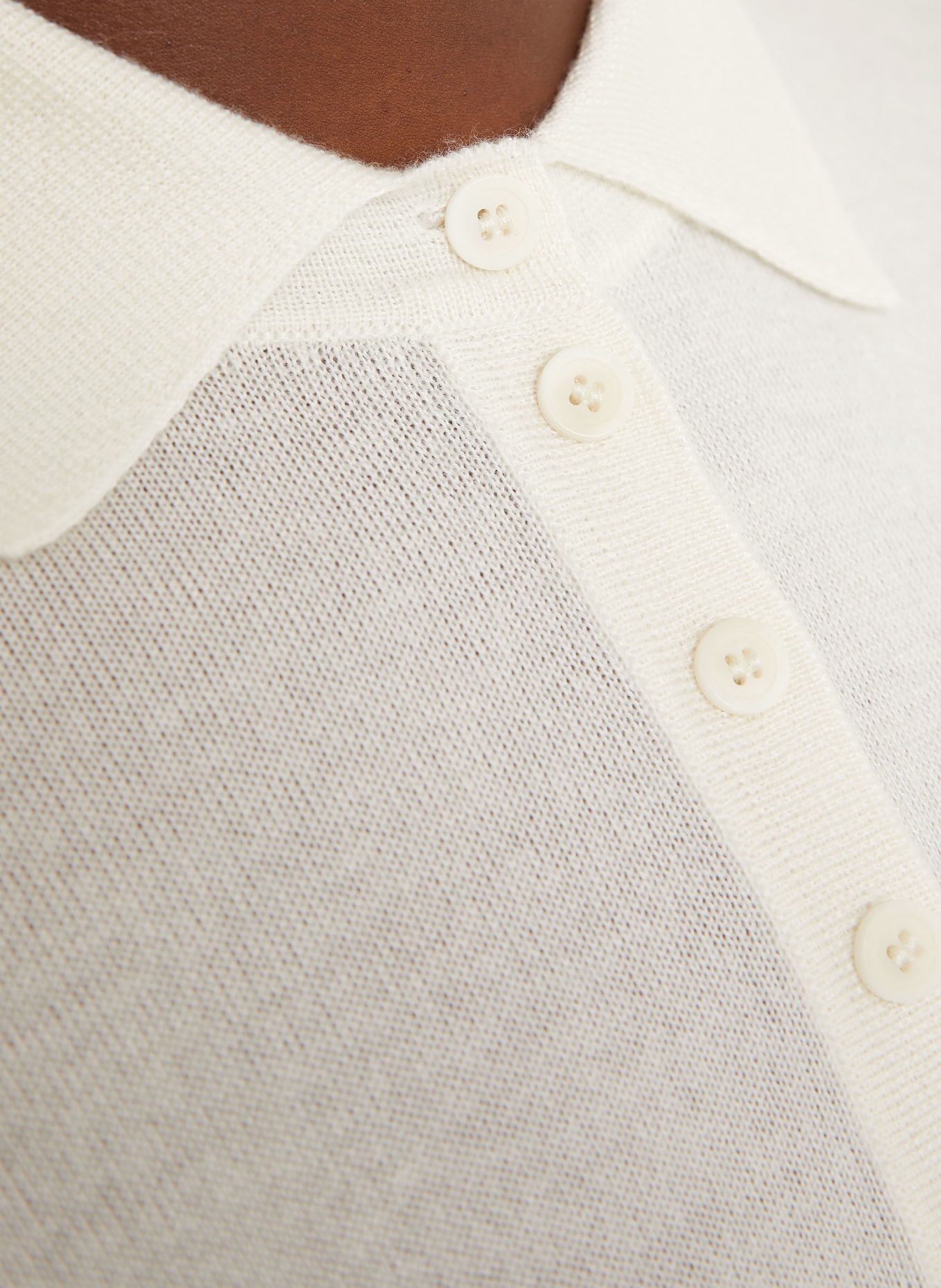 IRIS von ARNIM Strick-Poloshirt LILIA aus Cashmere mit Seide: CREME