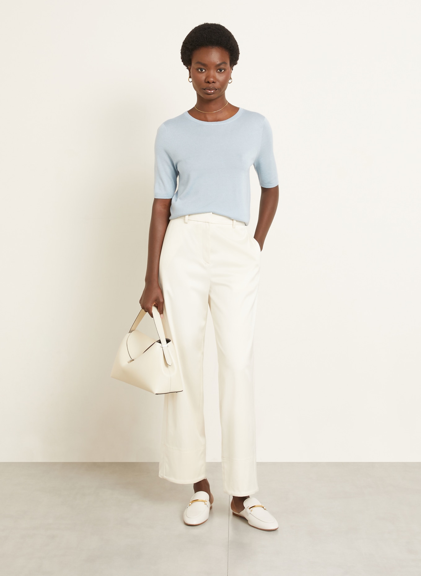 IRIS von ARNIM Strickshirt: HELLBLAU