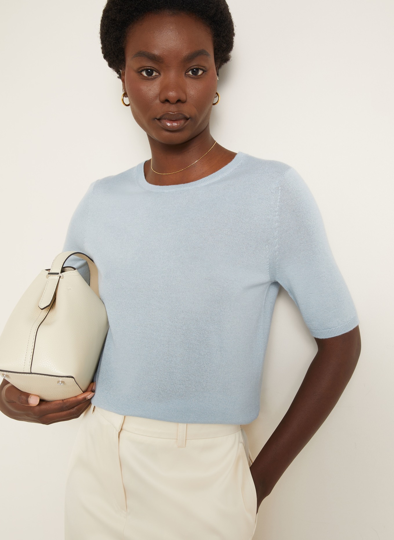 IRIS von ARNIM Strickshirt: HELLBLAU