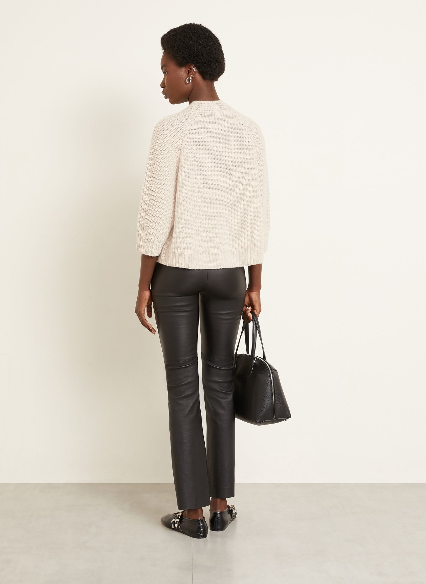 IRIS von ARNIM Strickjacke FALLOU aus Cashmere mit 3/4-Arm: CREME