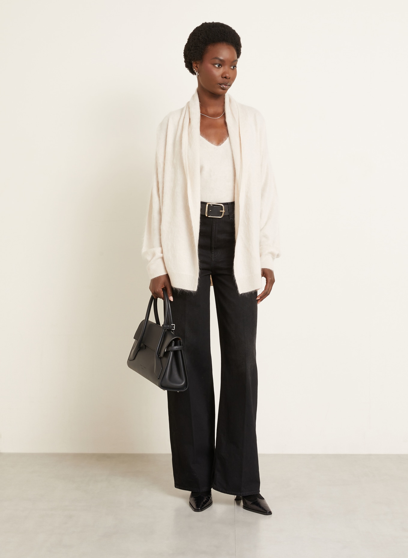 IRIS von ARNIM Housse tricotée KAMELIA en cachemire: CRÈME