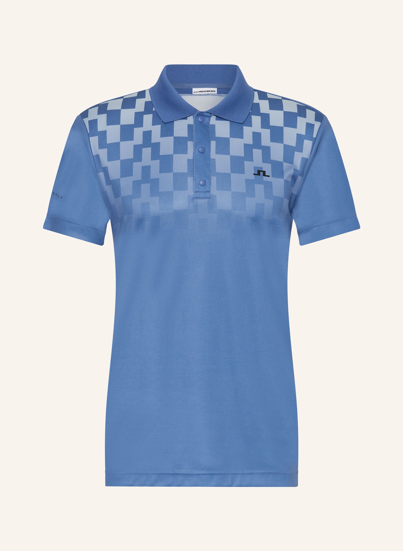 J.LINDEBERG Funktions-Poloshirt: BLAU / HELLBLAU