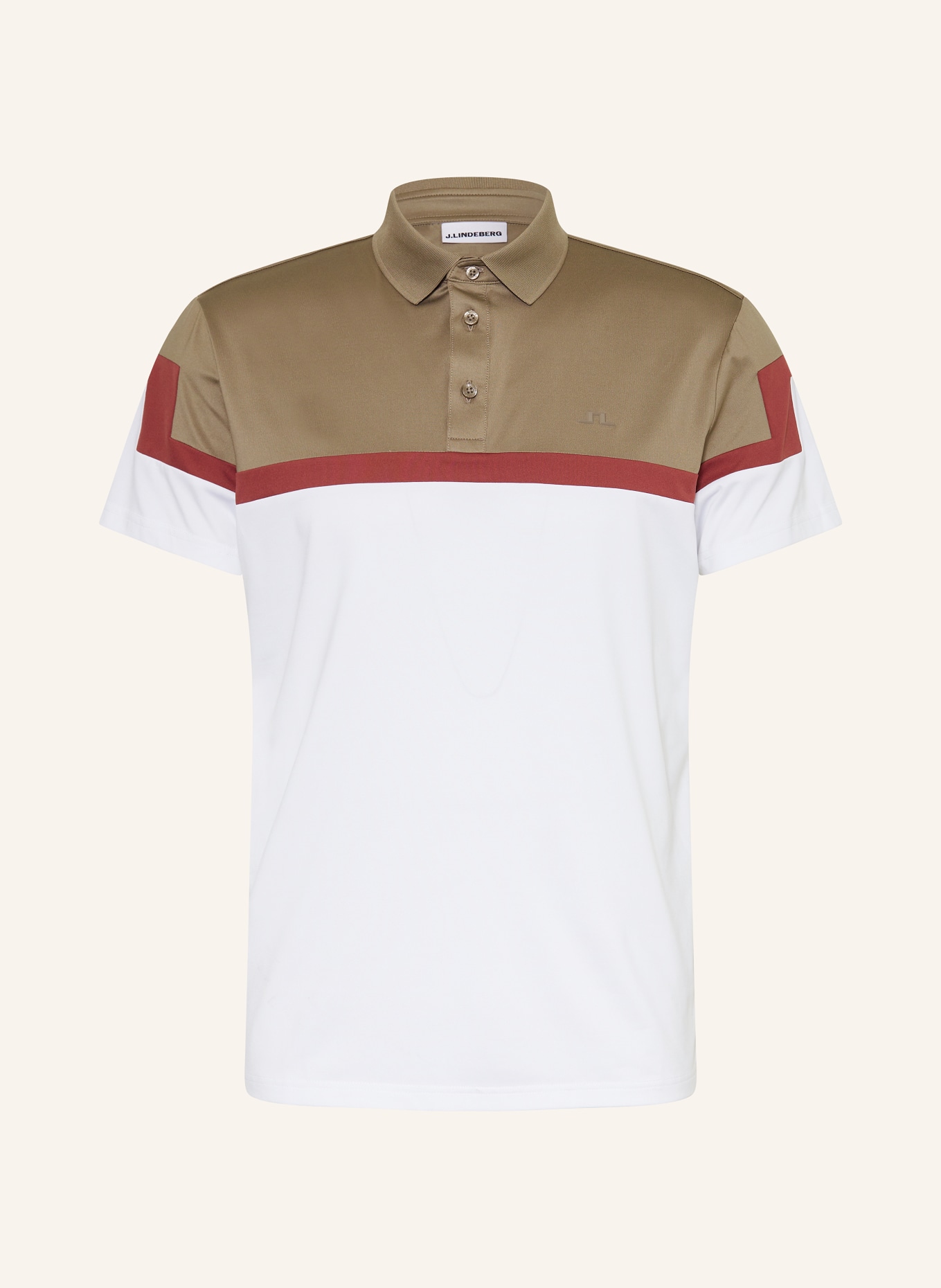J.LINDEBERG Polo fonctionnel: BLANC / BEIGE