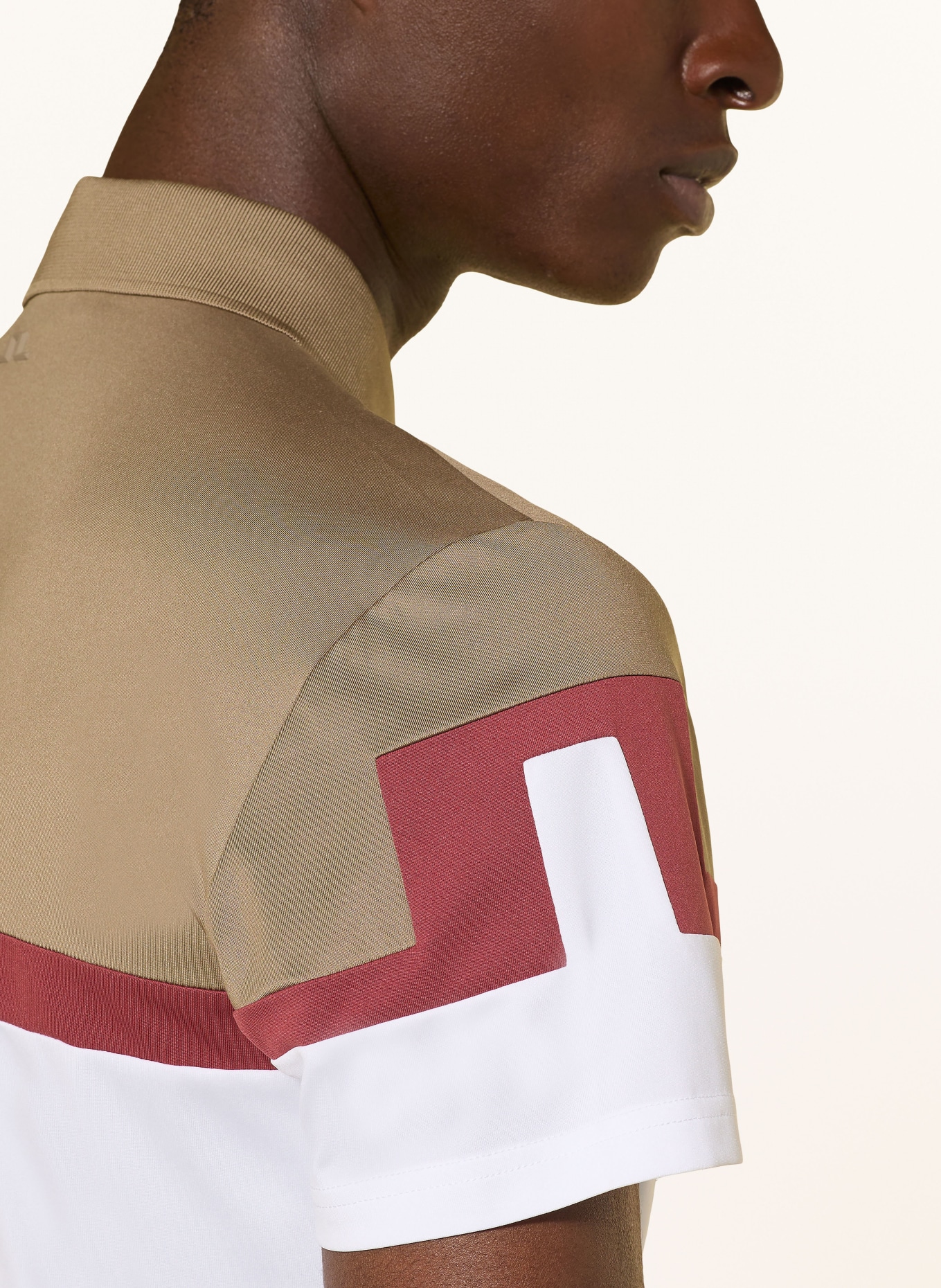 J.LINDEBERG Polo fonctionnel: BLANC / BEIGE