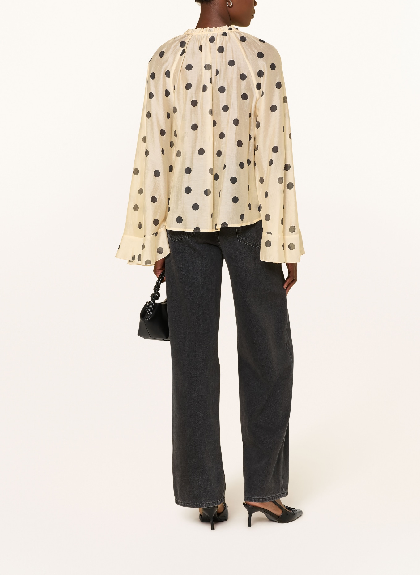 MRS & HUGS Blůza s volány: TMAVĚ ŽLUTÁ / ČERNÁ