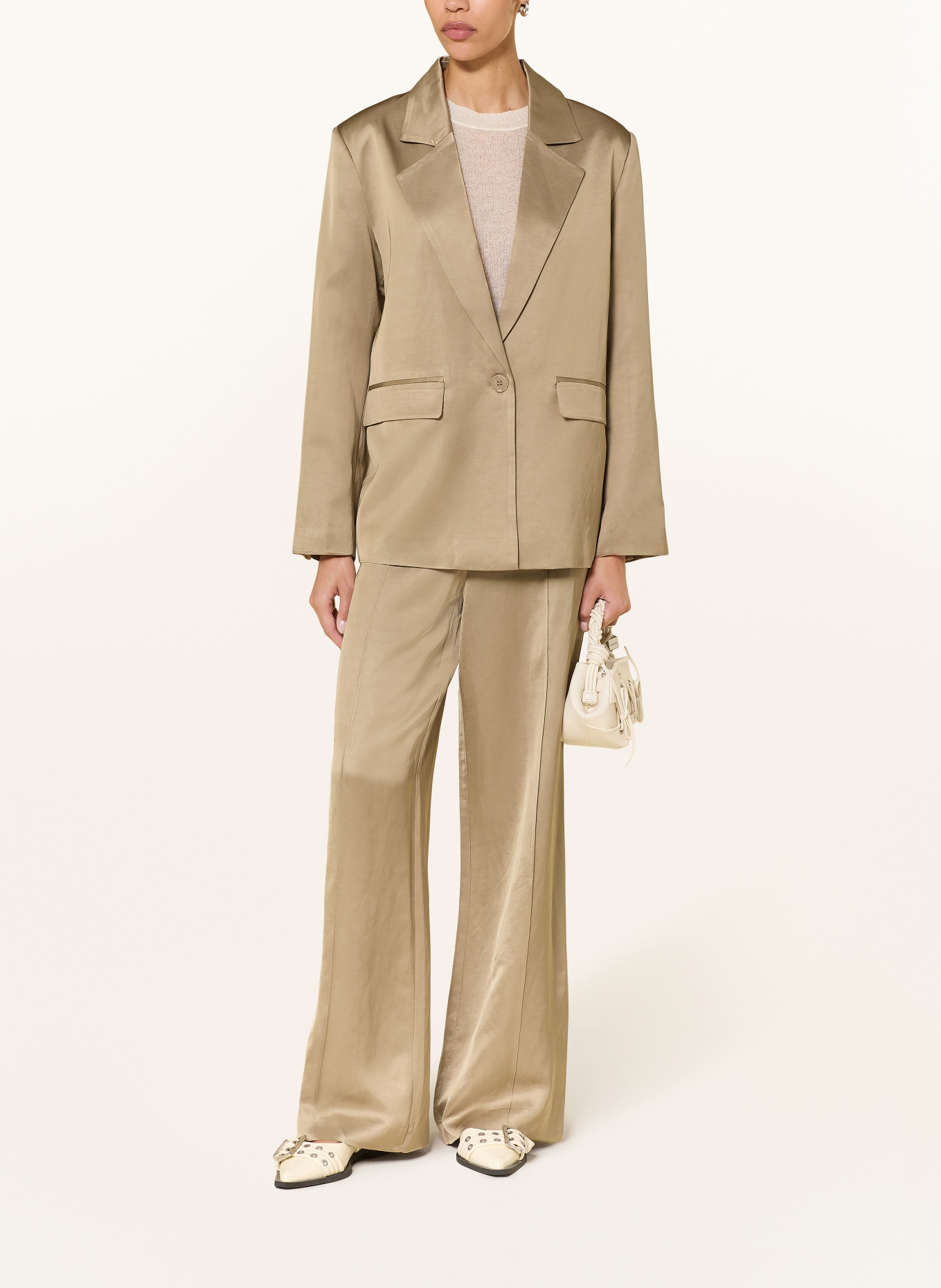 MRS & HUGS Satinblazer: HELLGRÜN