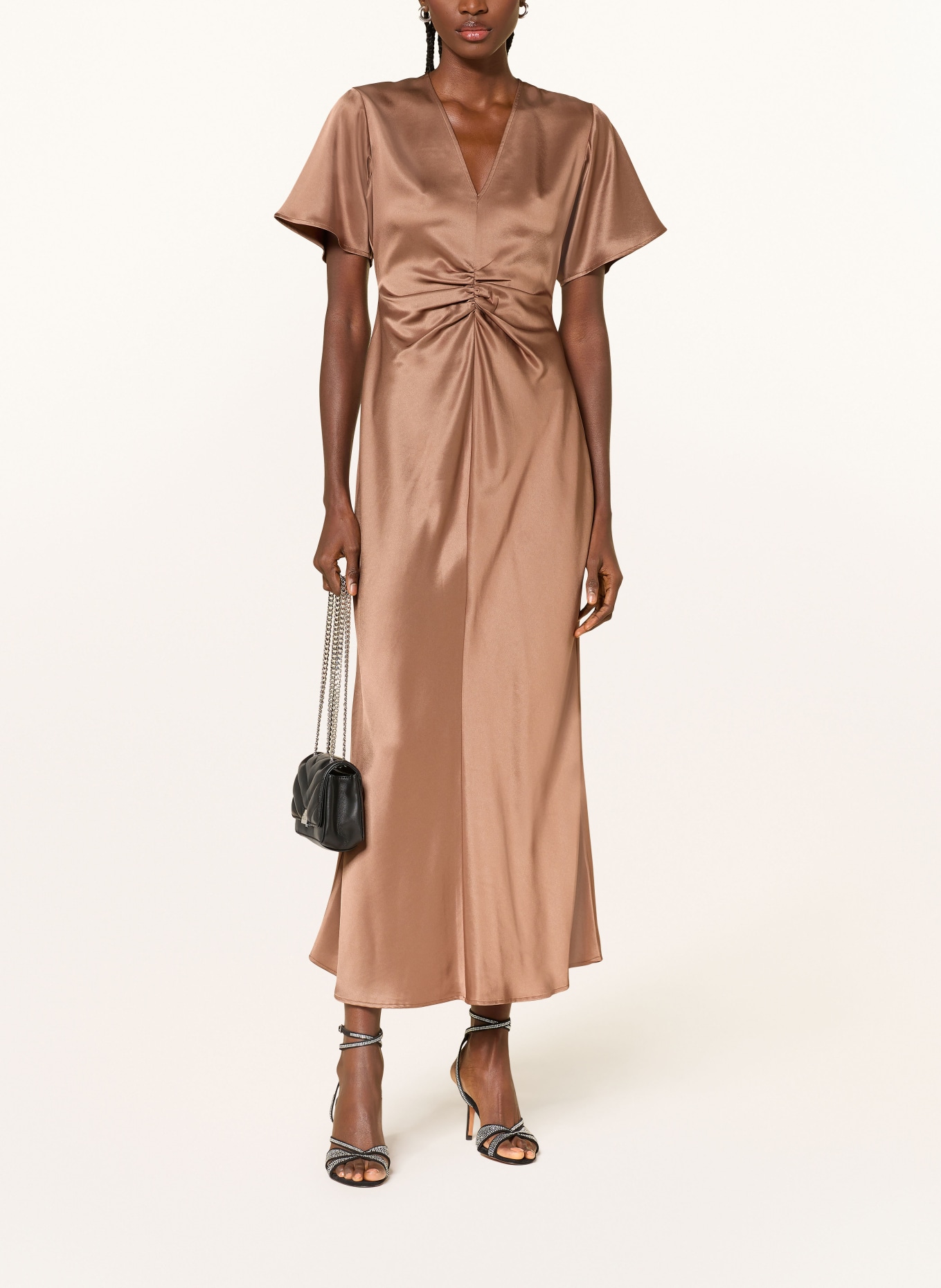 MRS & HUGS evening gown: BROWN