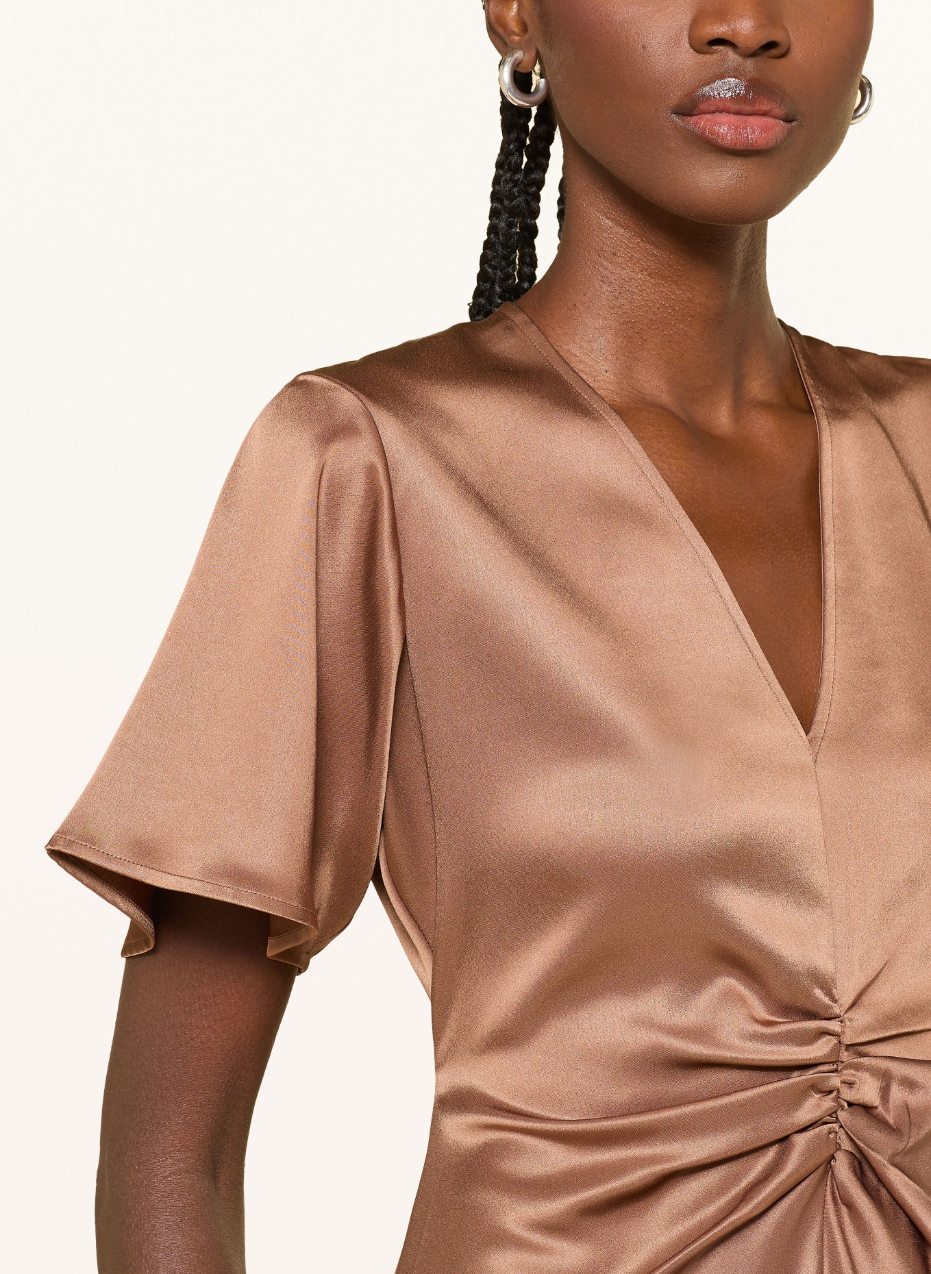 MRS & HUGS evening gown: BROWN