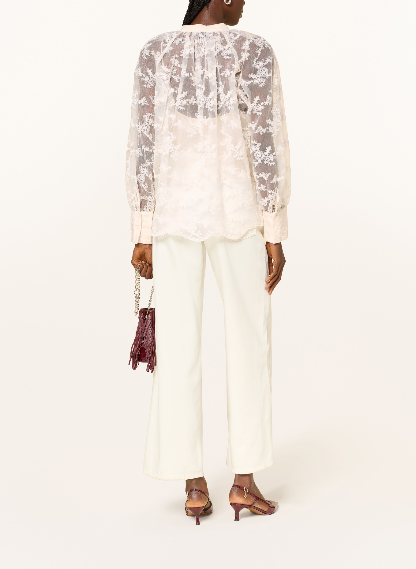 MRS & HUGS Bluse aus Spitze: CREME