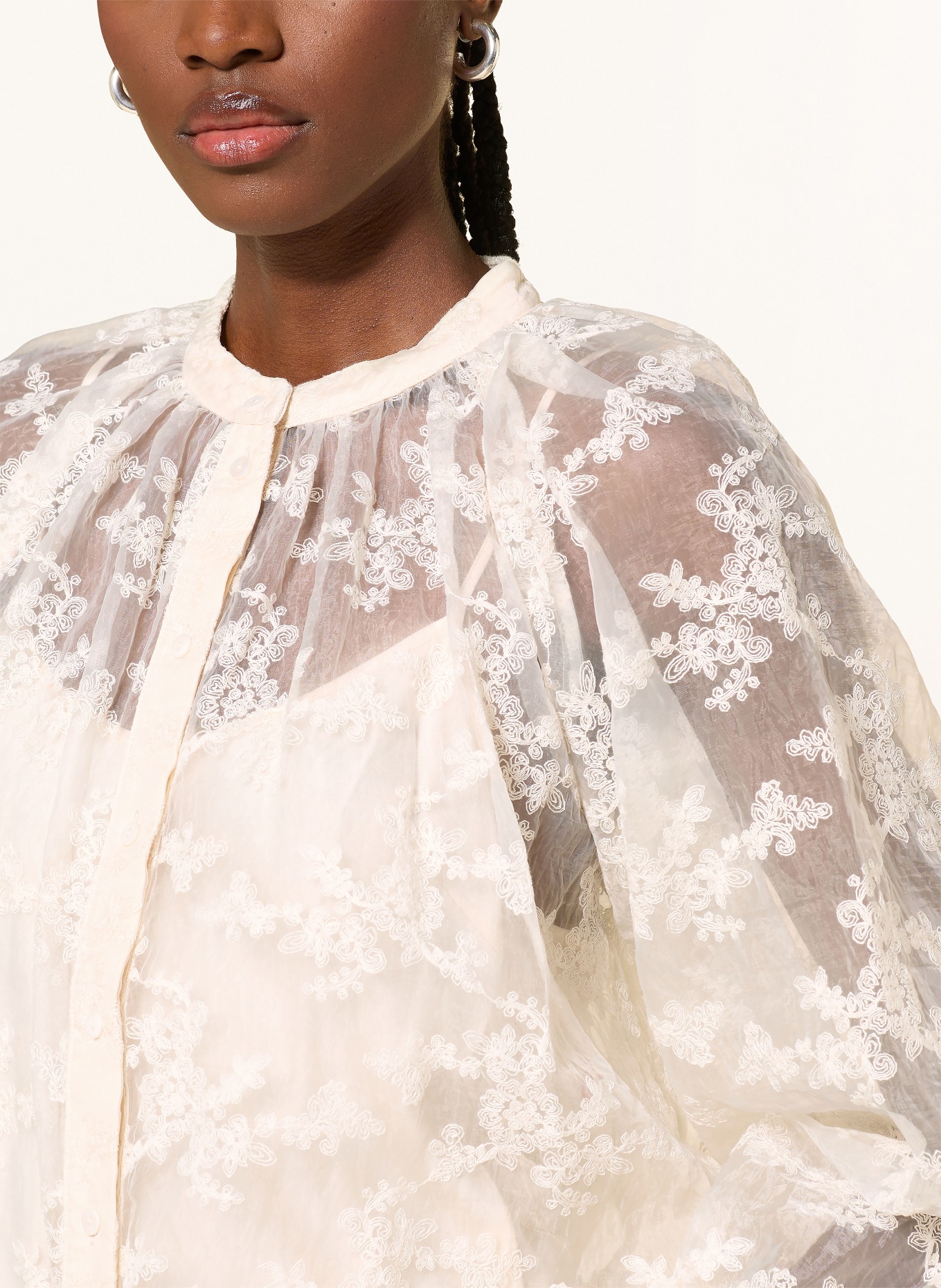 MRS & HUGS Bluse aus Spitze: CREME