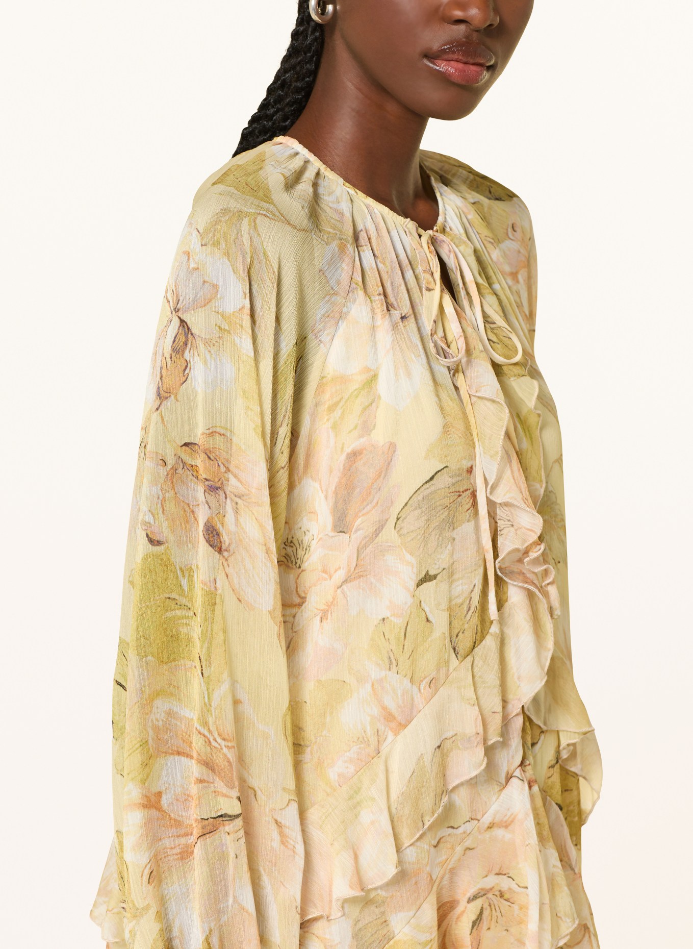 MRS & HUGS Sukienka z wolantami: ŻÓŁTY / ZIELONY