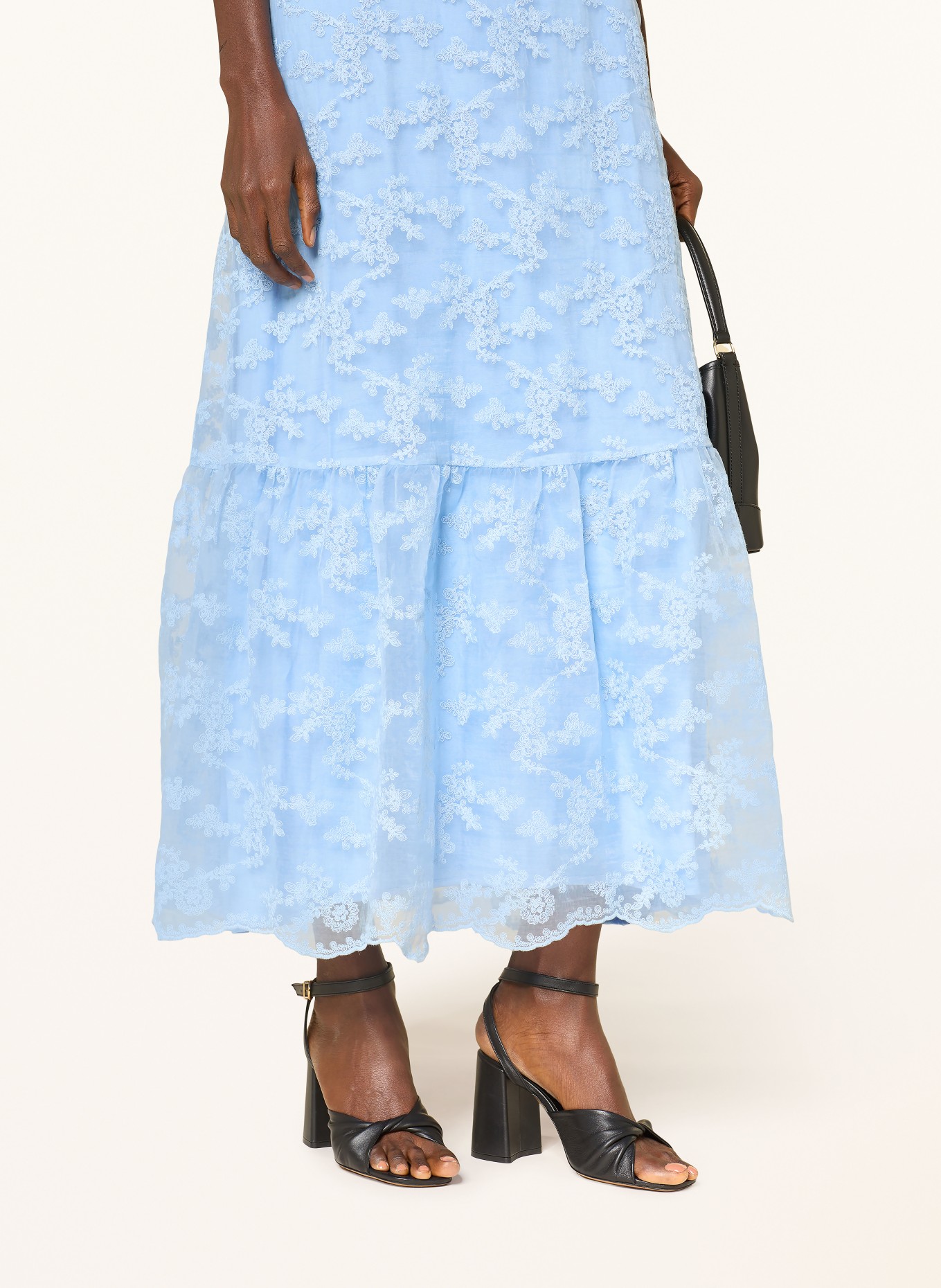 MRS & HUGS lace dress: LIGHT BLUE