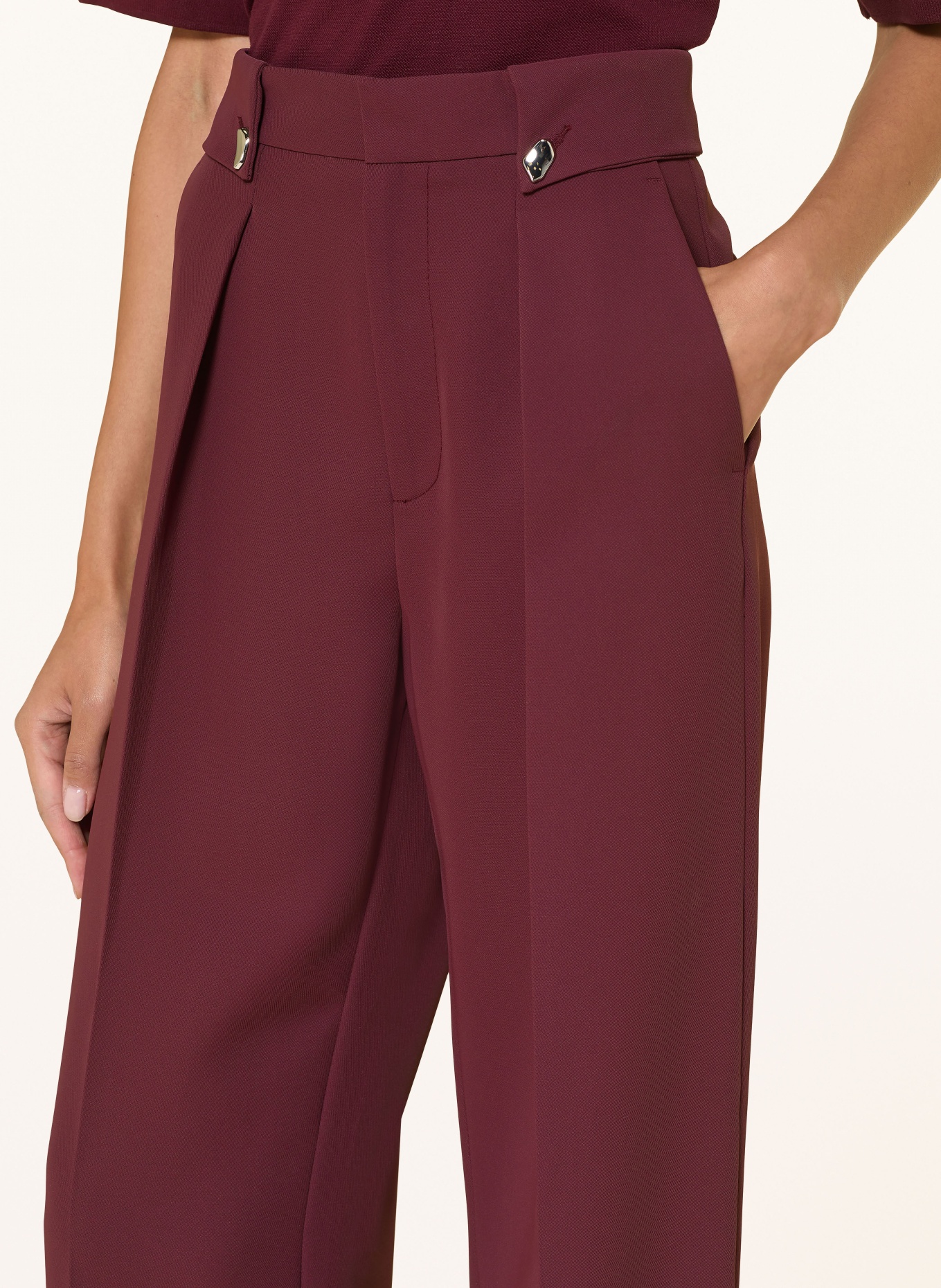 MRS & HUGS marlene pants: DARK RED