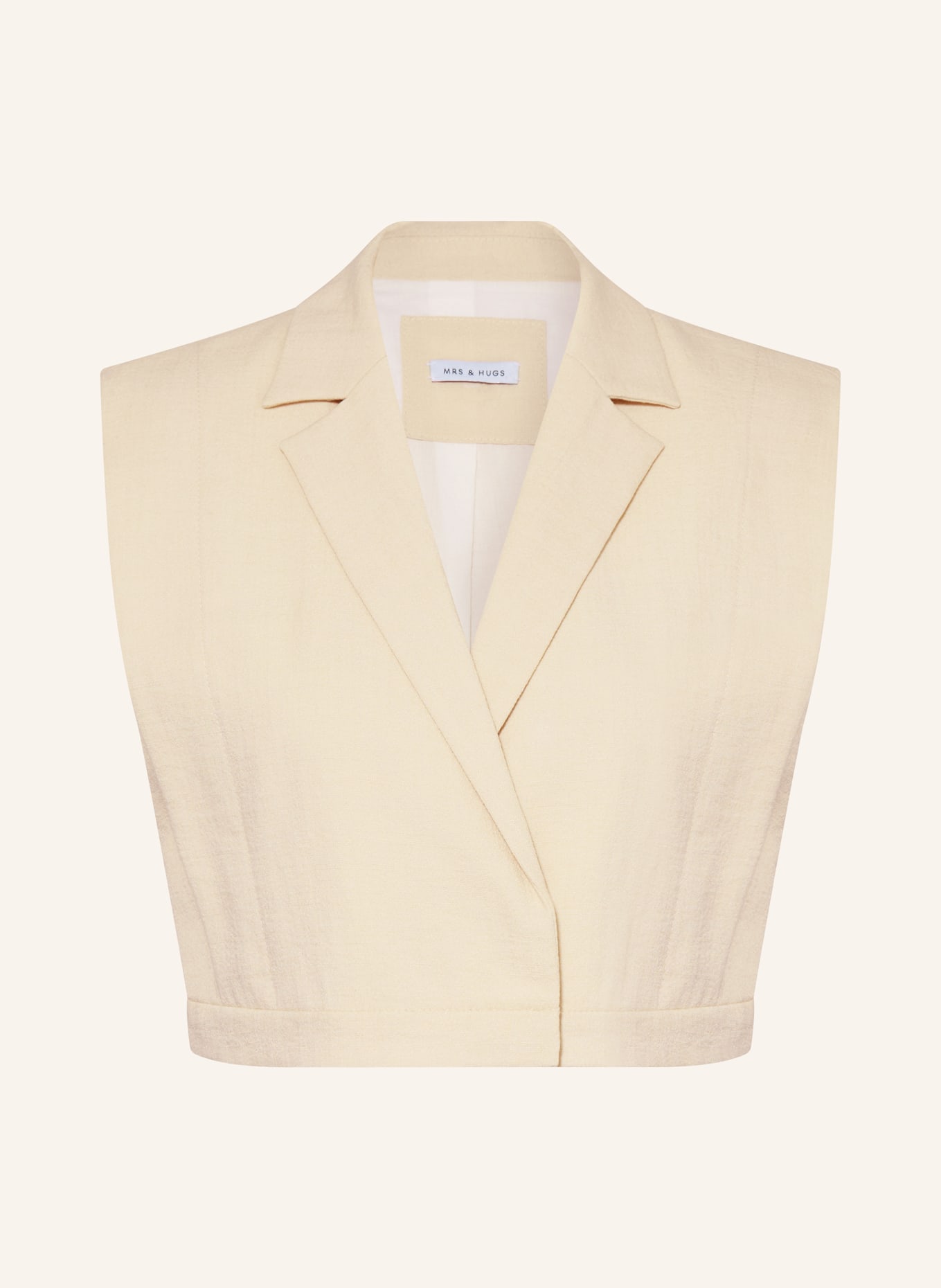 MRS & HUGS Cropped-Weste: BEIGE