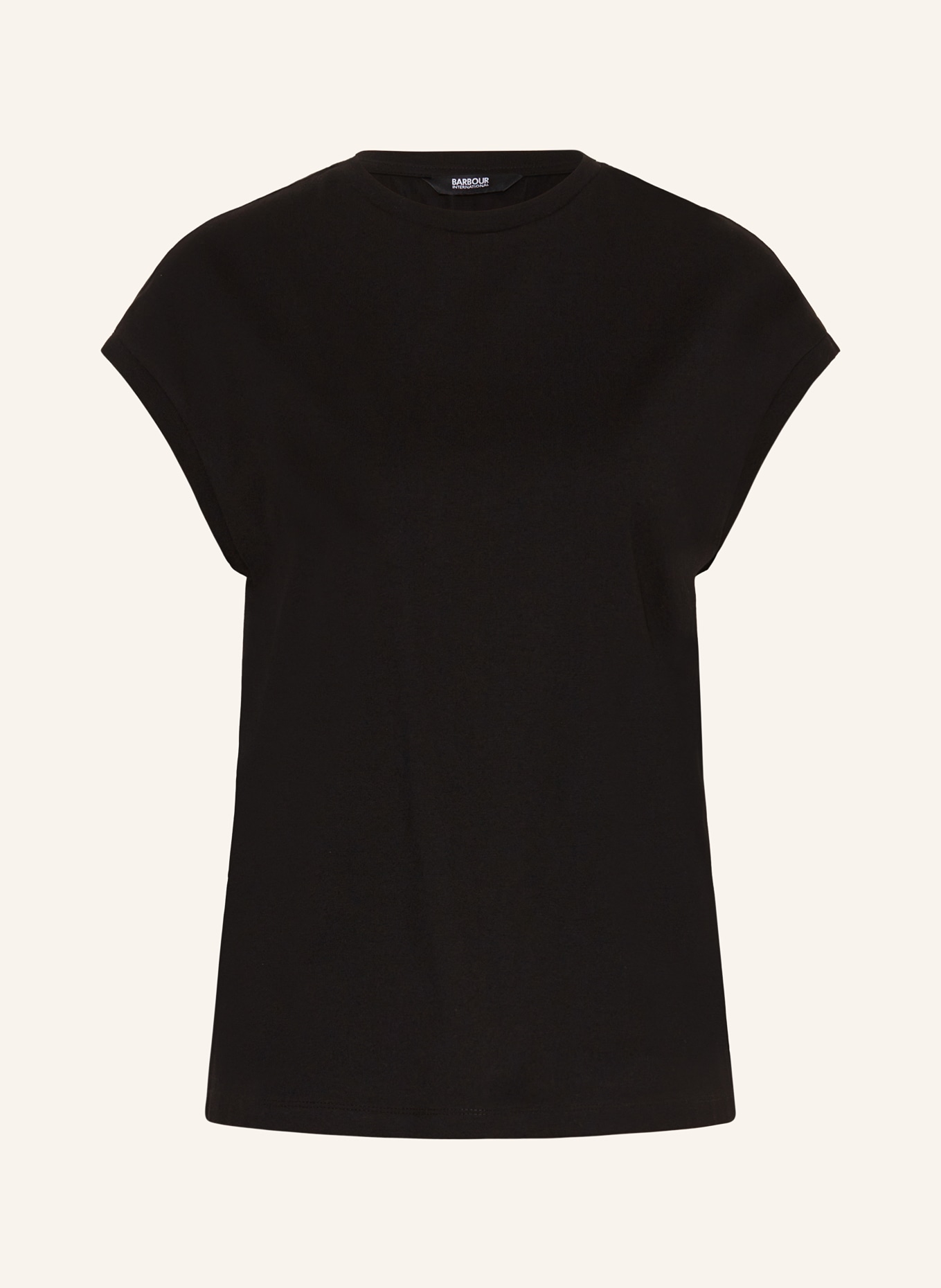 BARBOUR INTERNATIONAL T-Shirt BRIANNA im Materialmix: SCHWARZ