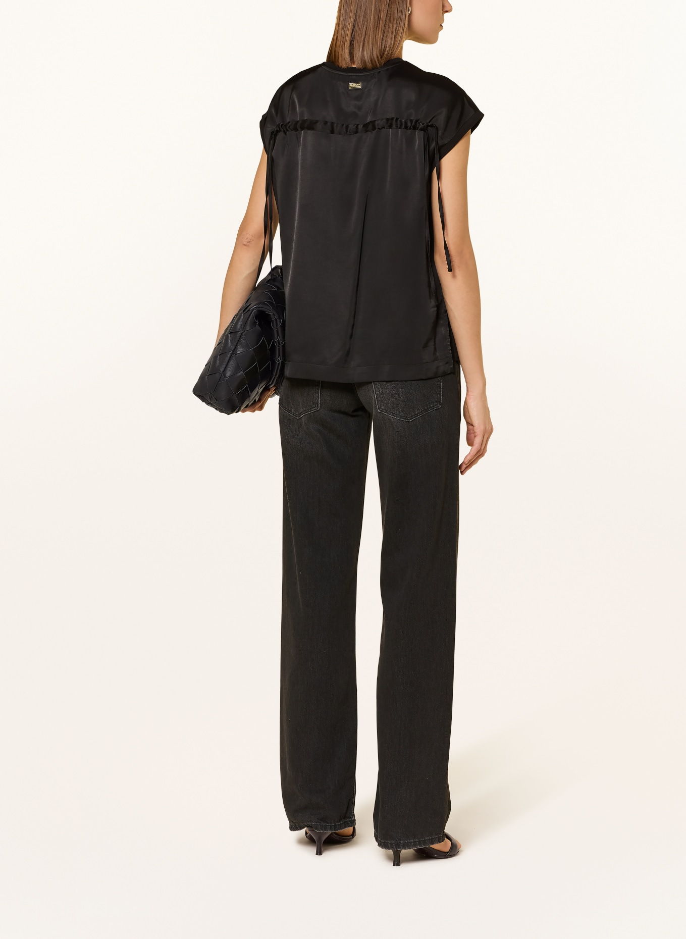 BARBOUR INTERNATIONAL T-Shirt BRIANNA im Materialmix: SCHWARZ