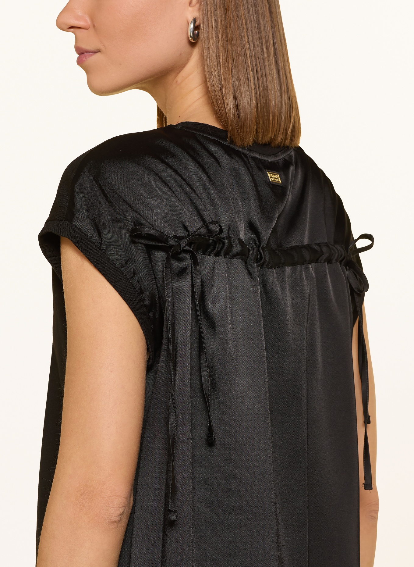 BARBOUR INTERNATIONAL T-Shirt BRIANNA im Materialmix: SCHWARZ