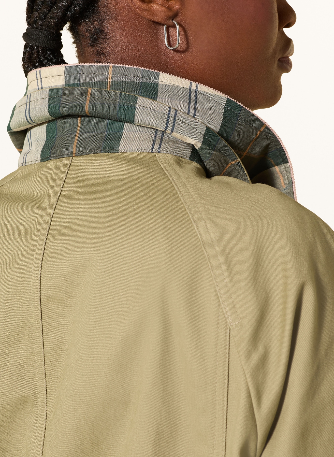 Barbour BEADNELL jacket: OLIVE / DUSKY PINK / DARK GREEN