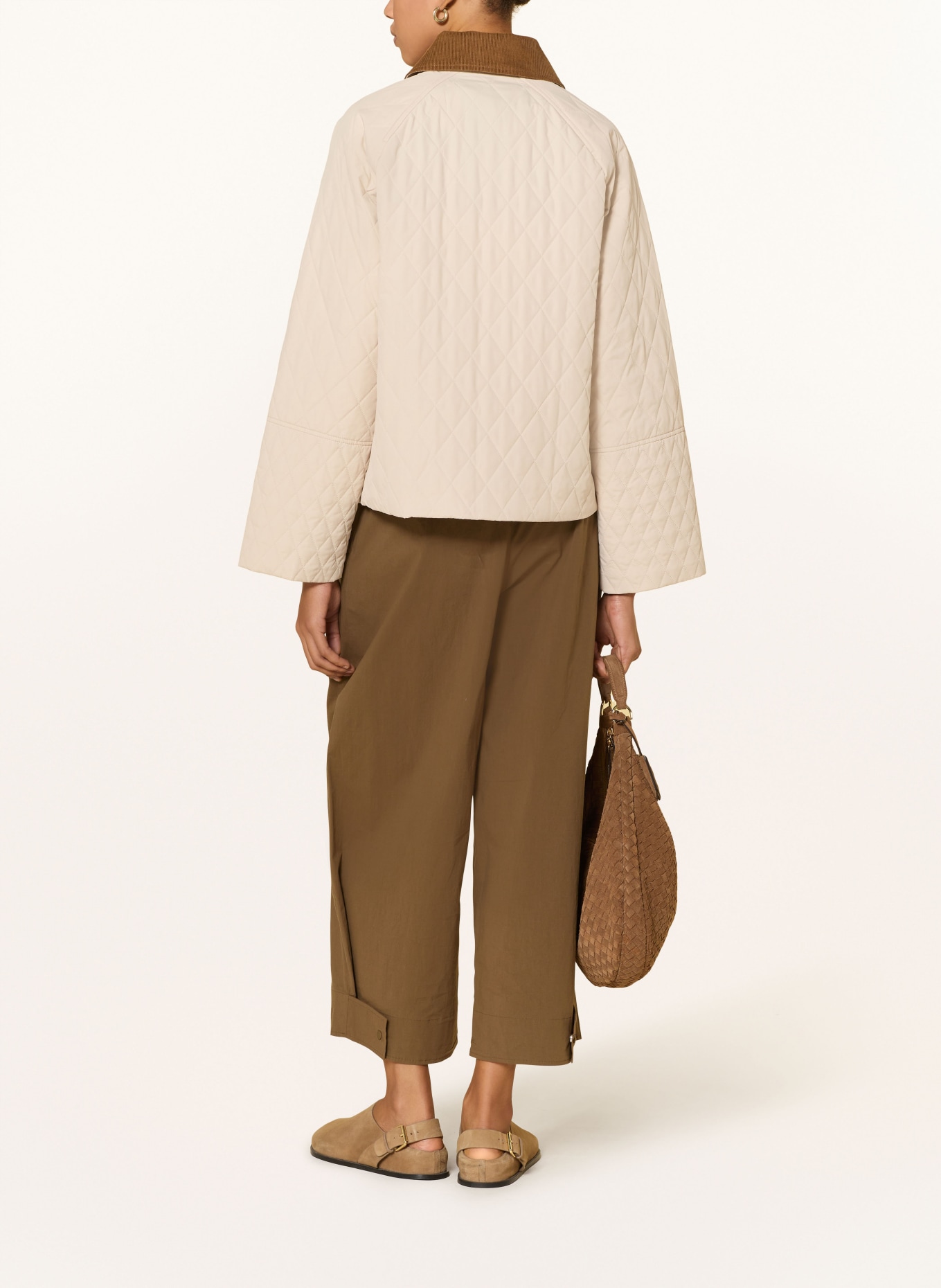 Barbour Steppjacke KIRBY: ECRU / BRAUN