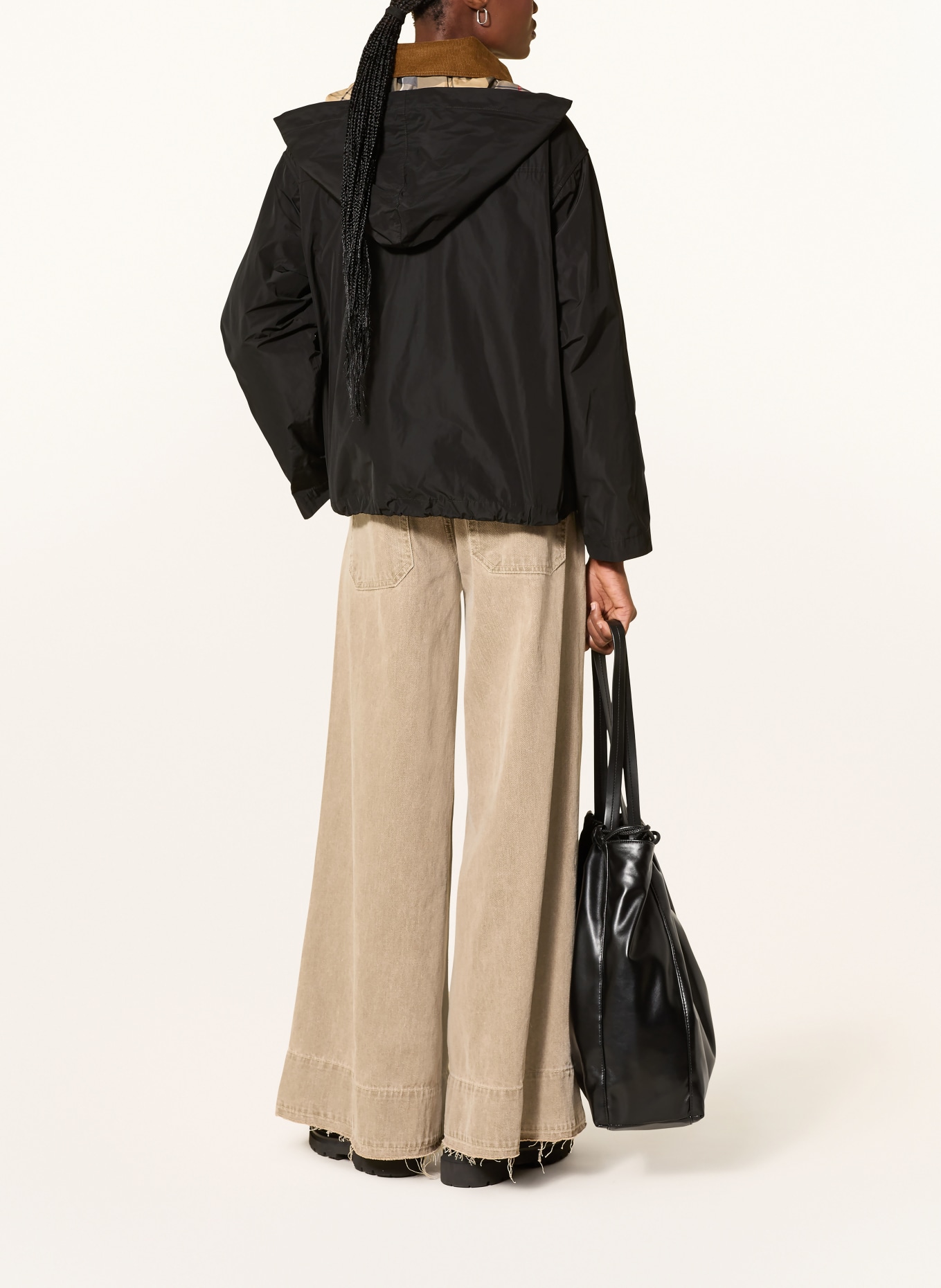 Barbour Jacke WEAVER: SCHWARZ / COGNAC / BEIGE