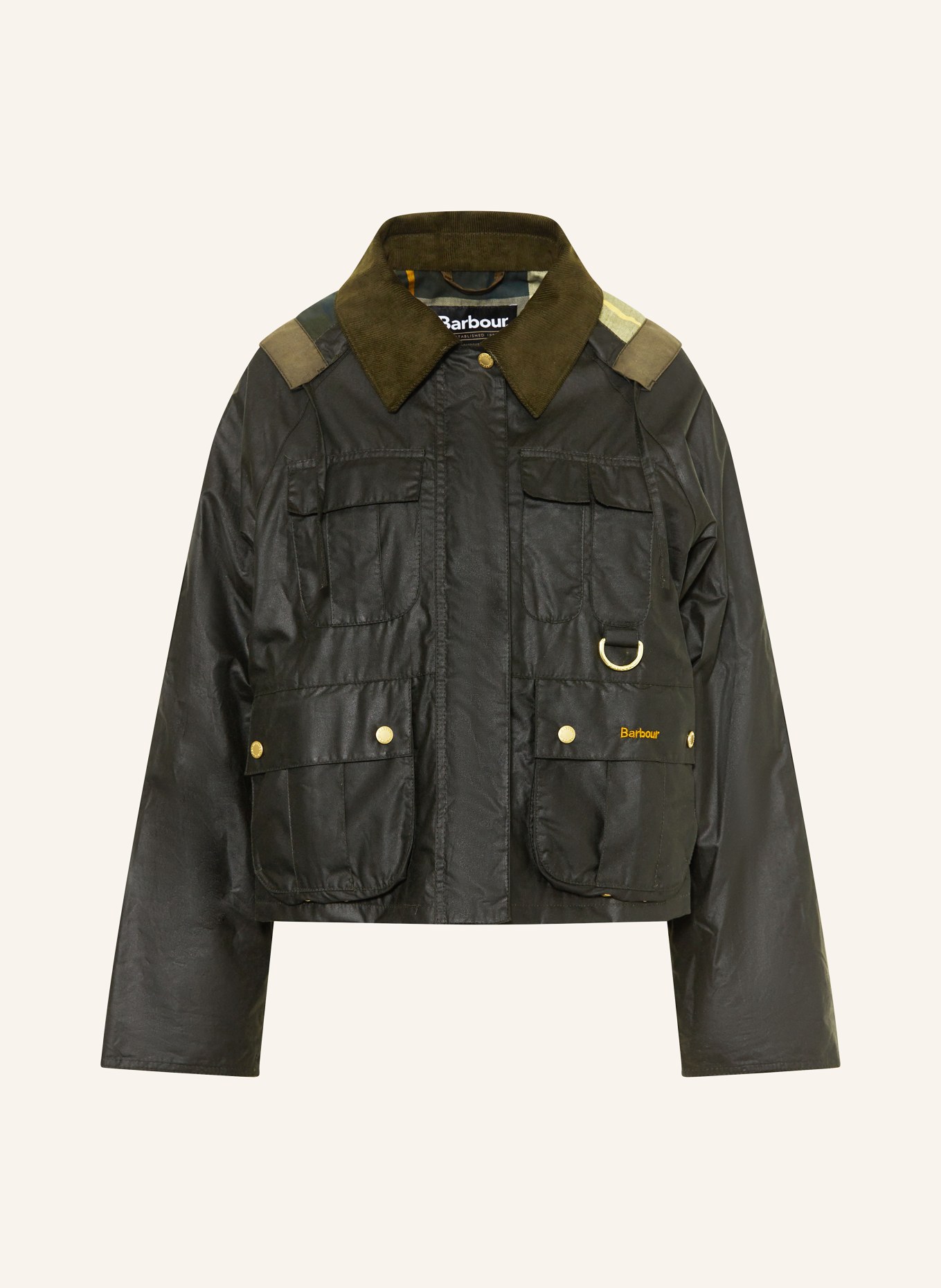 Barbour Kurtka polowa LIZA: CZIEMNOSZARY / KHAKI