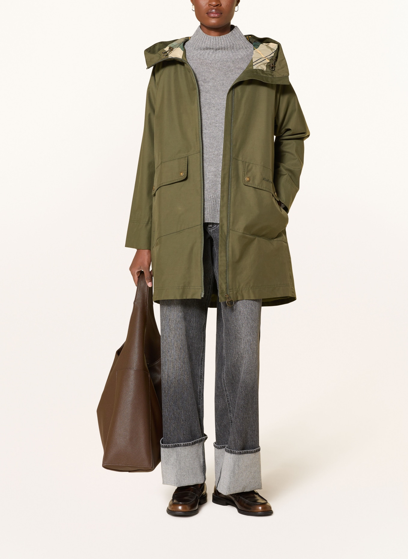 Barbour HERON parka: DARK GREEN