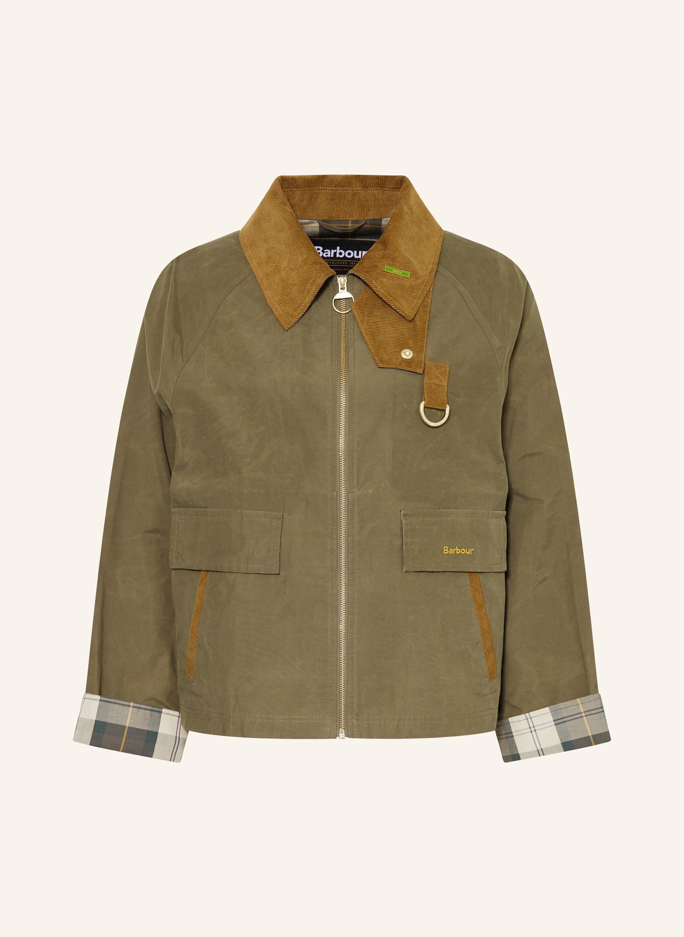 Barbour Jacke ICONS SPEY: GRÜN / GOLD / BRAUN